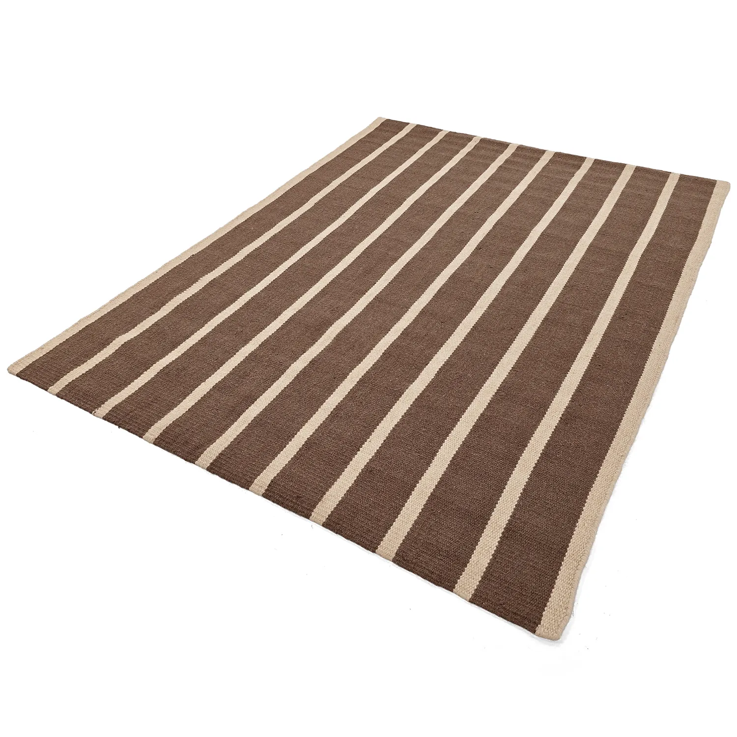 Tapis de laine - Luton (naturel/taupe foncé)