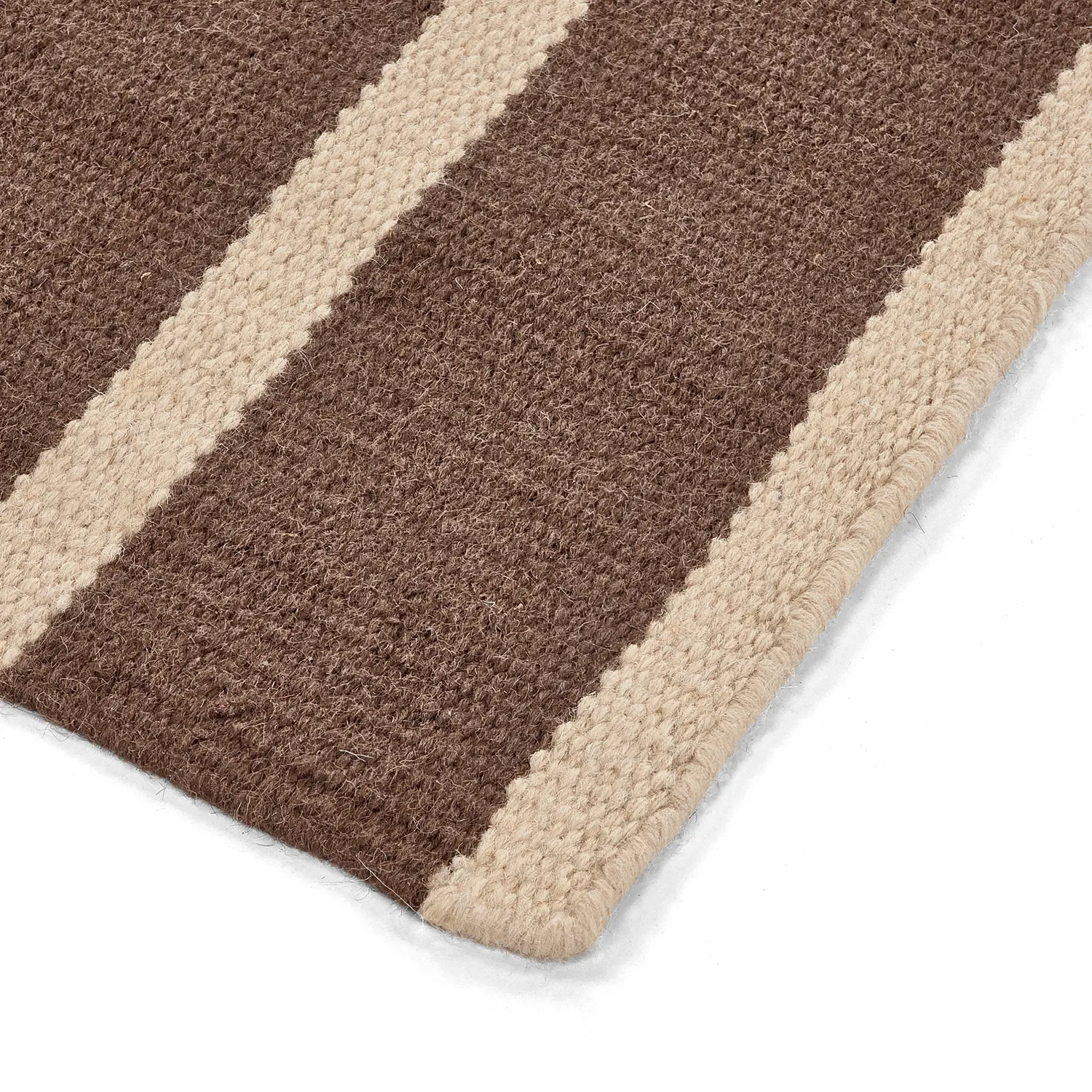 Tapis de laine - Luton (naturel/taupe foncé)