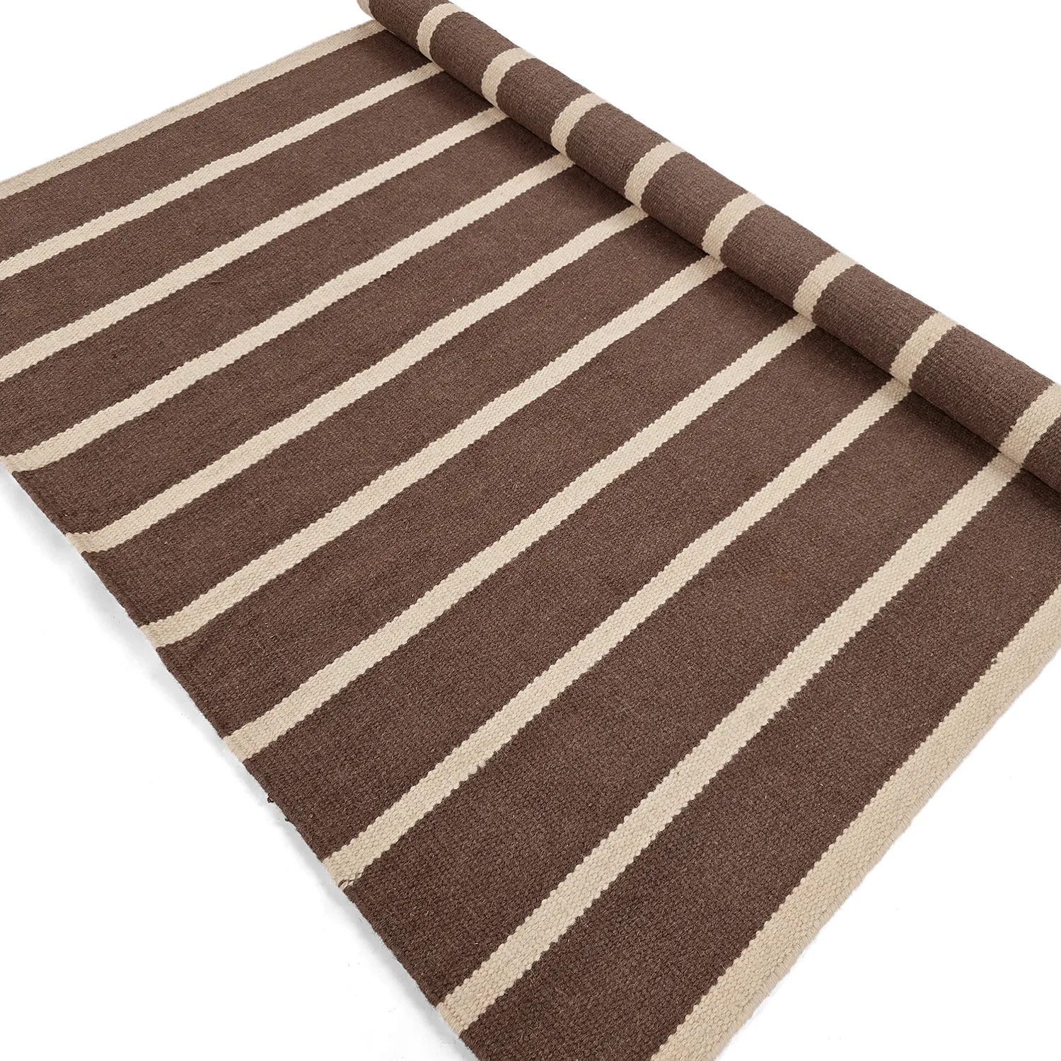 Tapis de laine - Luton (naturel/taupe foncé)