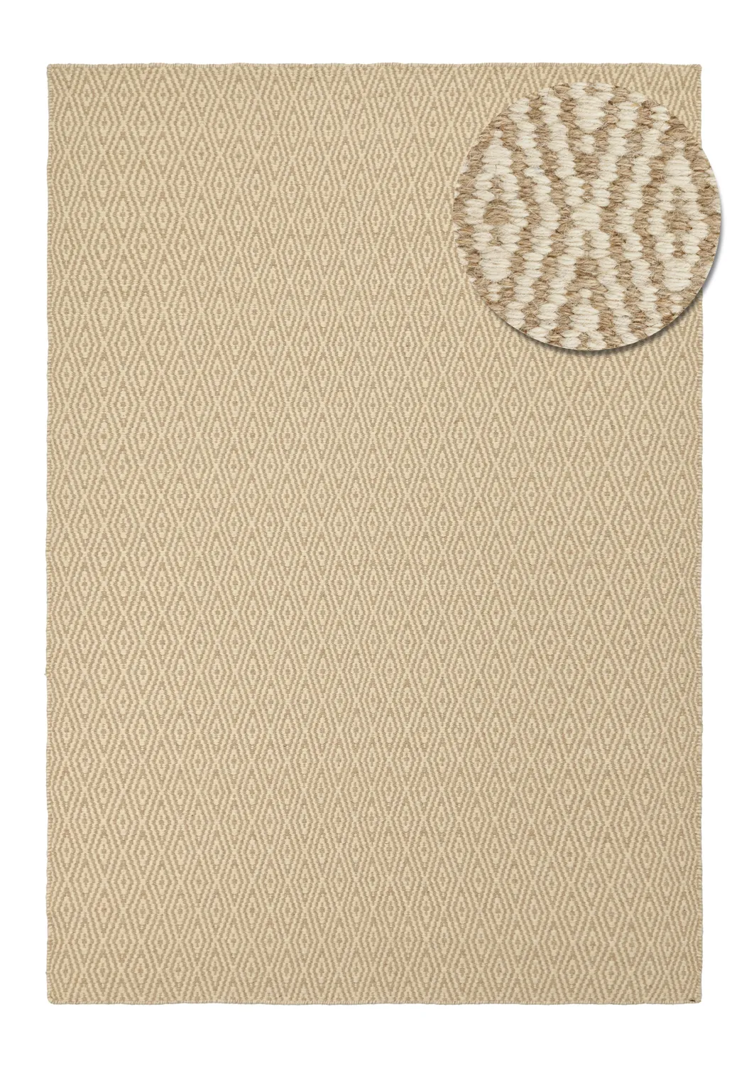 Tapis en laine - Monastir (beige/blanc)