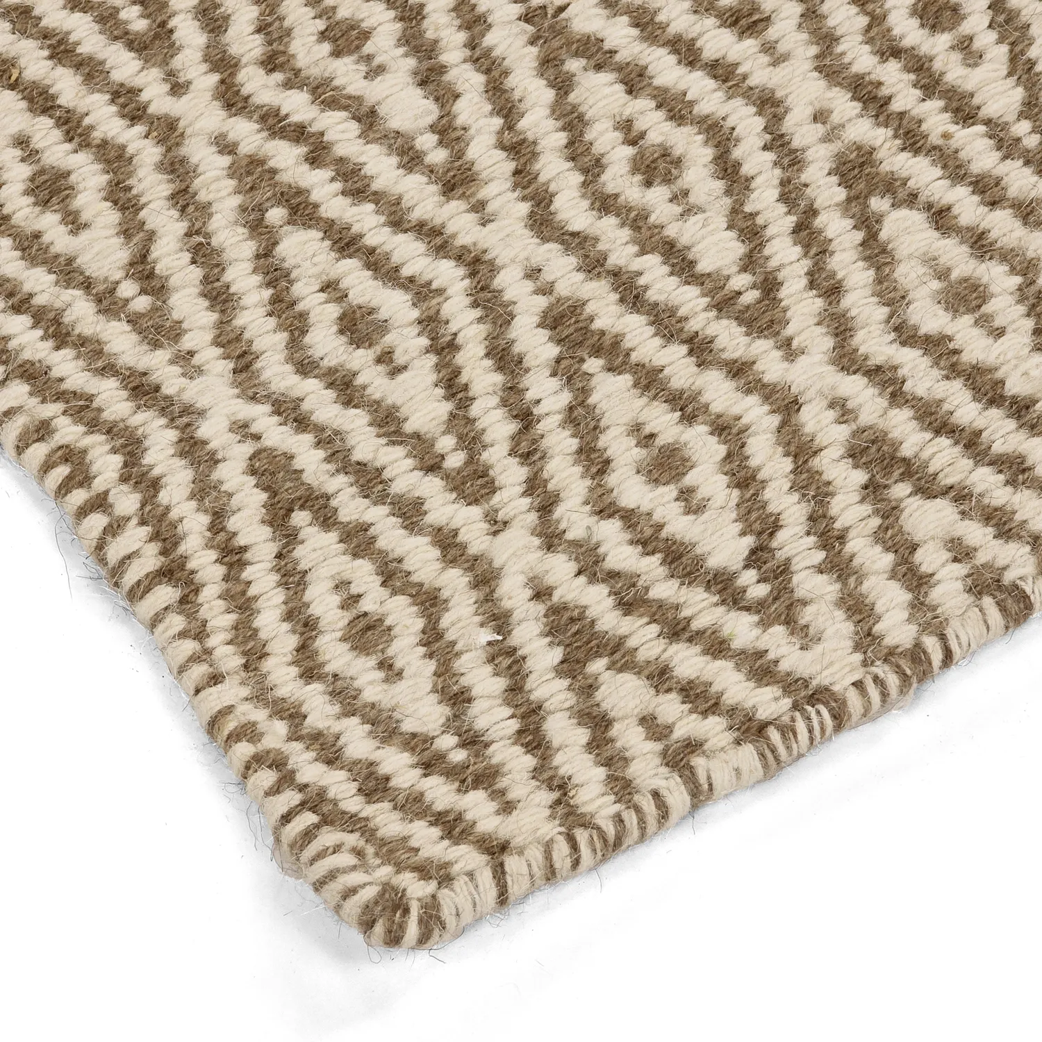 Tapis en laine - Monastir (marron/blanc)