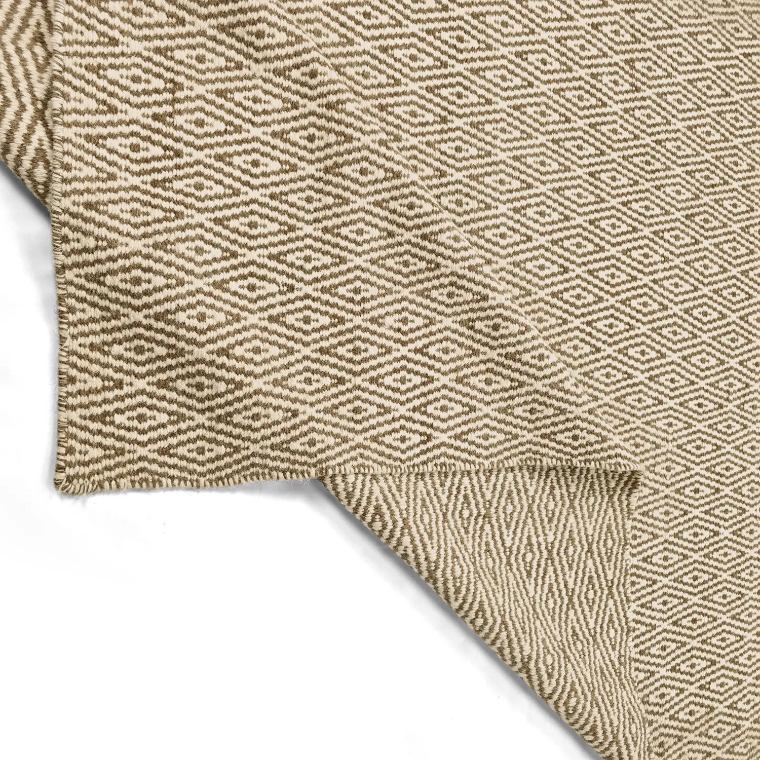 Tapis en laine - Monastir (marron/blanc)