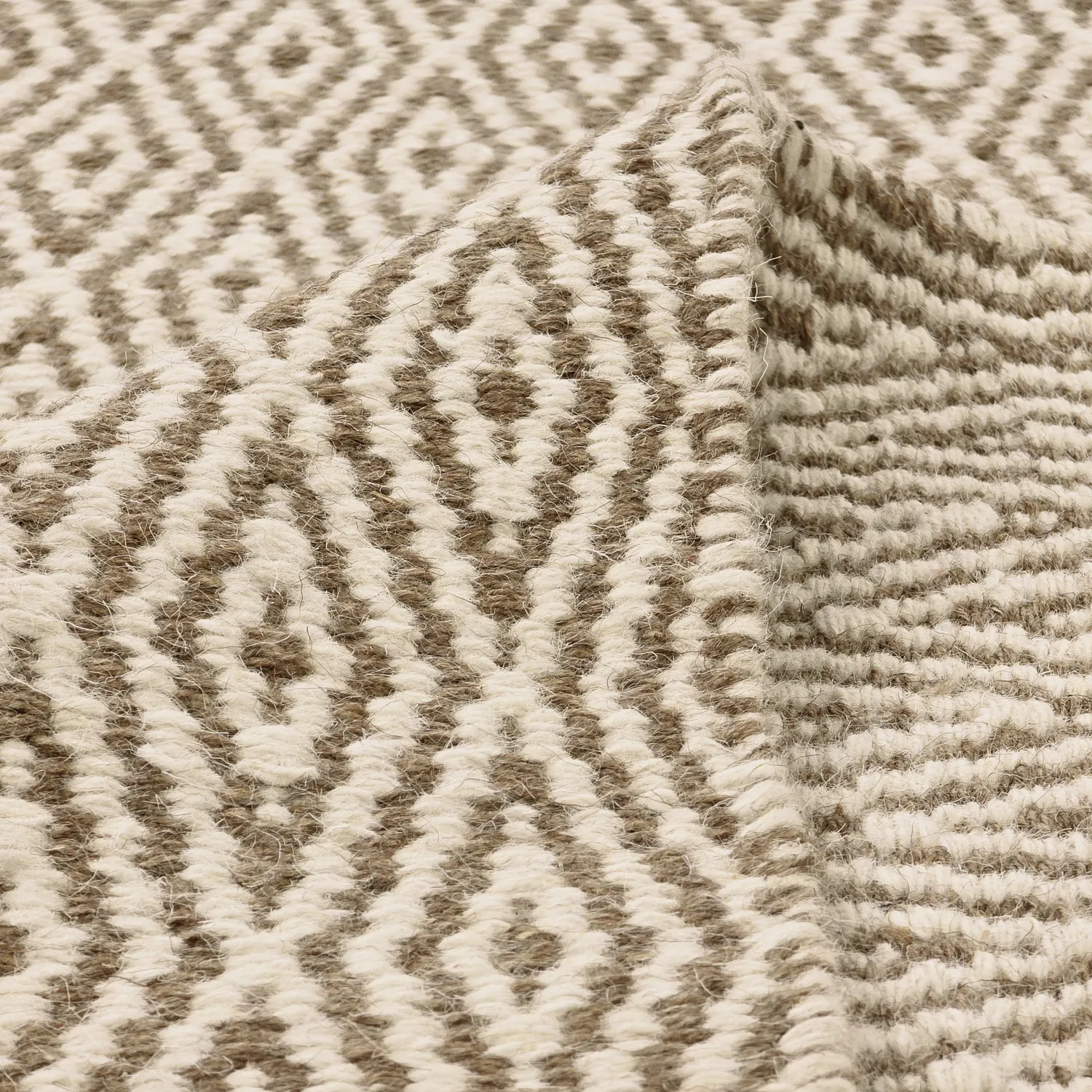 Tapis en laine - Monastir (marron/blanc)