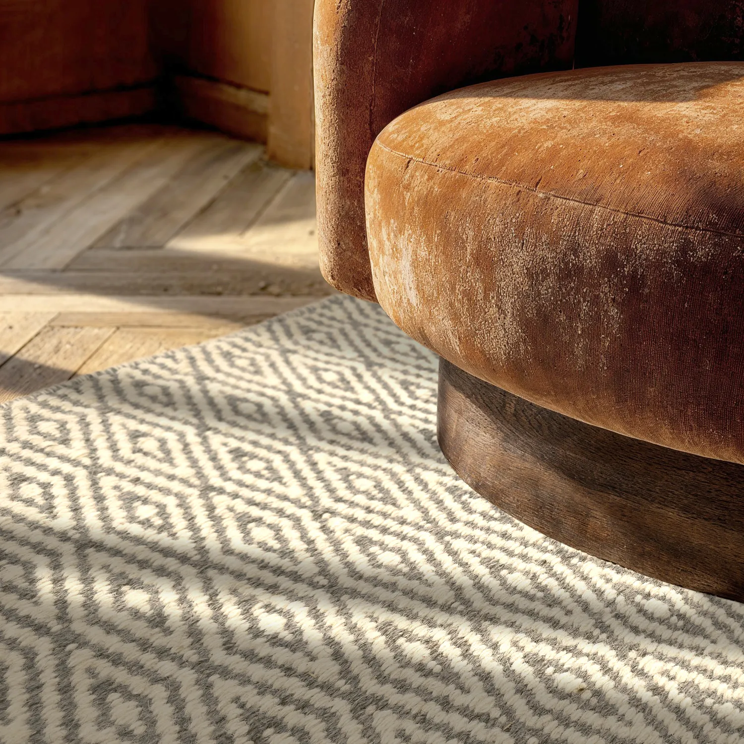 Tapis en laine - Monastir (gris/blanc)