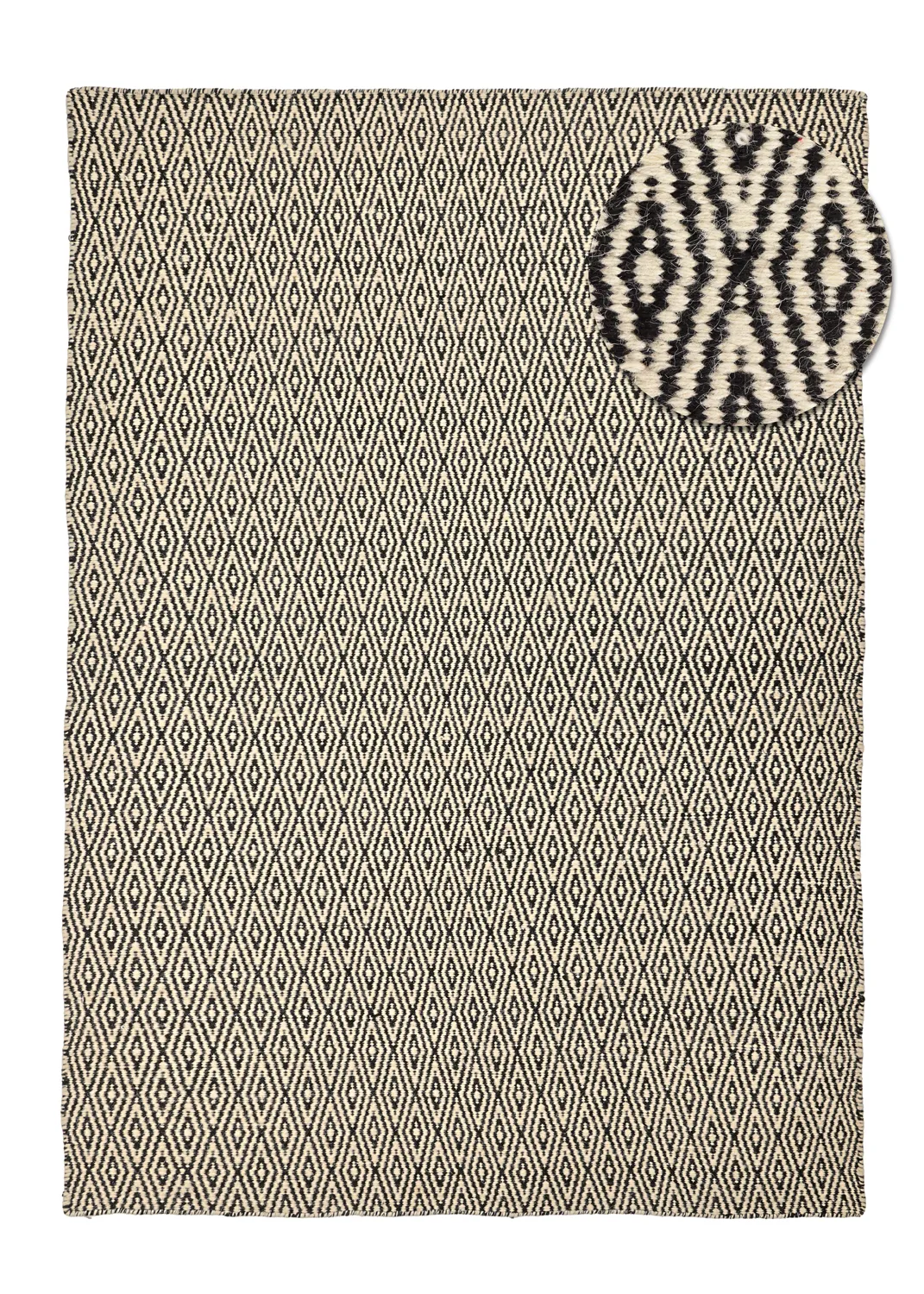 Tapis en laine - Monastir (noir/blanc)