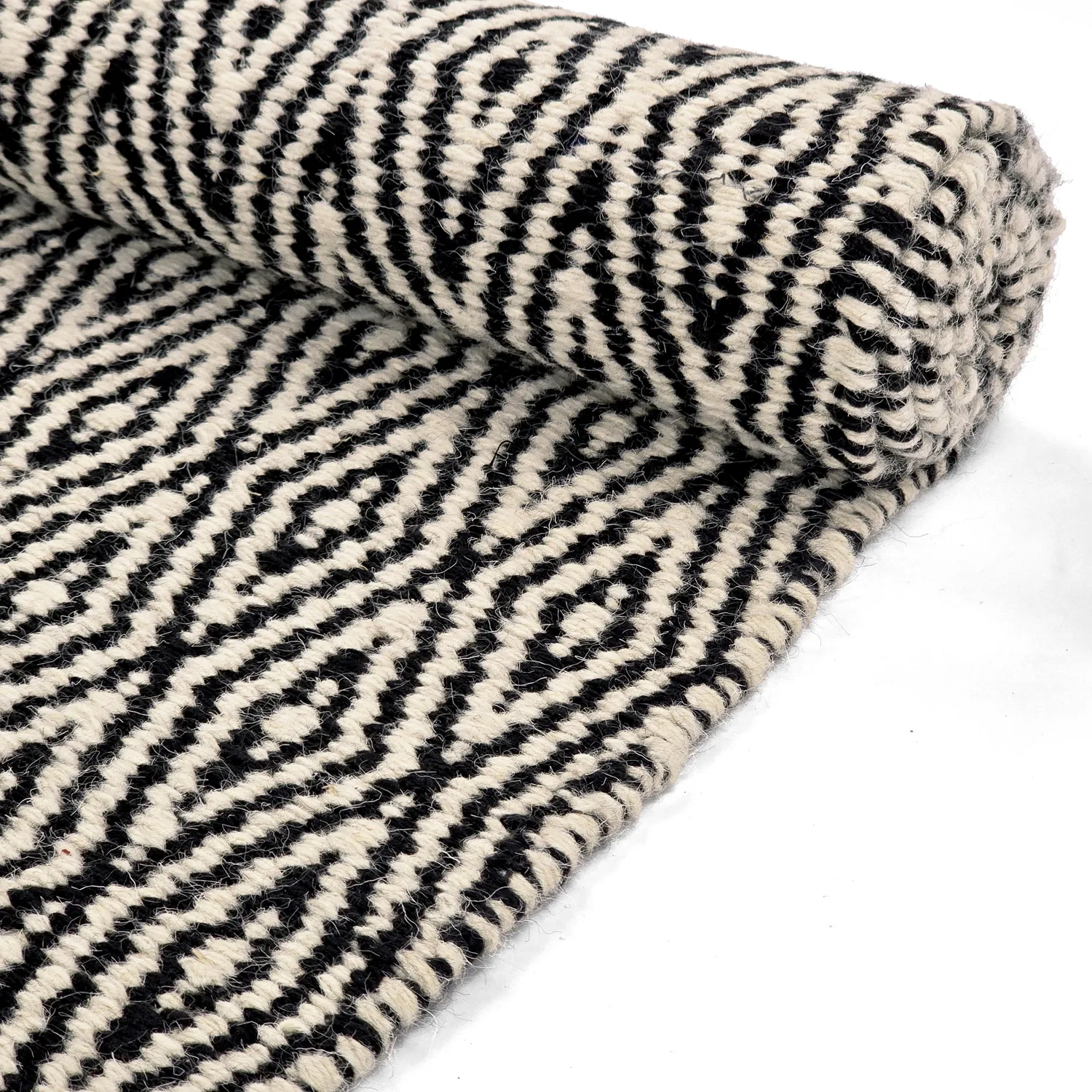 Tapis en laine - Monastir (noir/blanc)