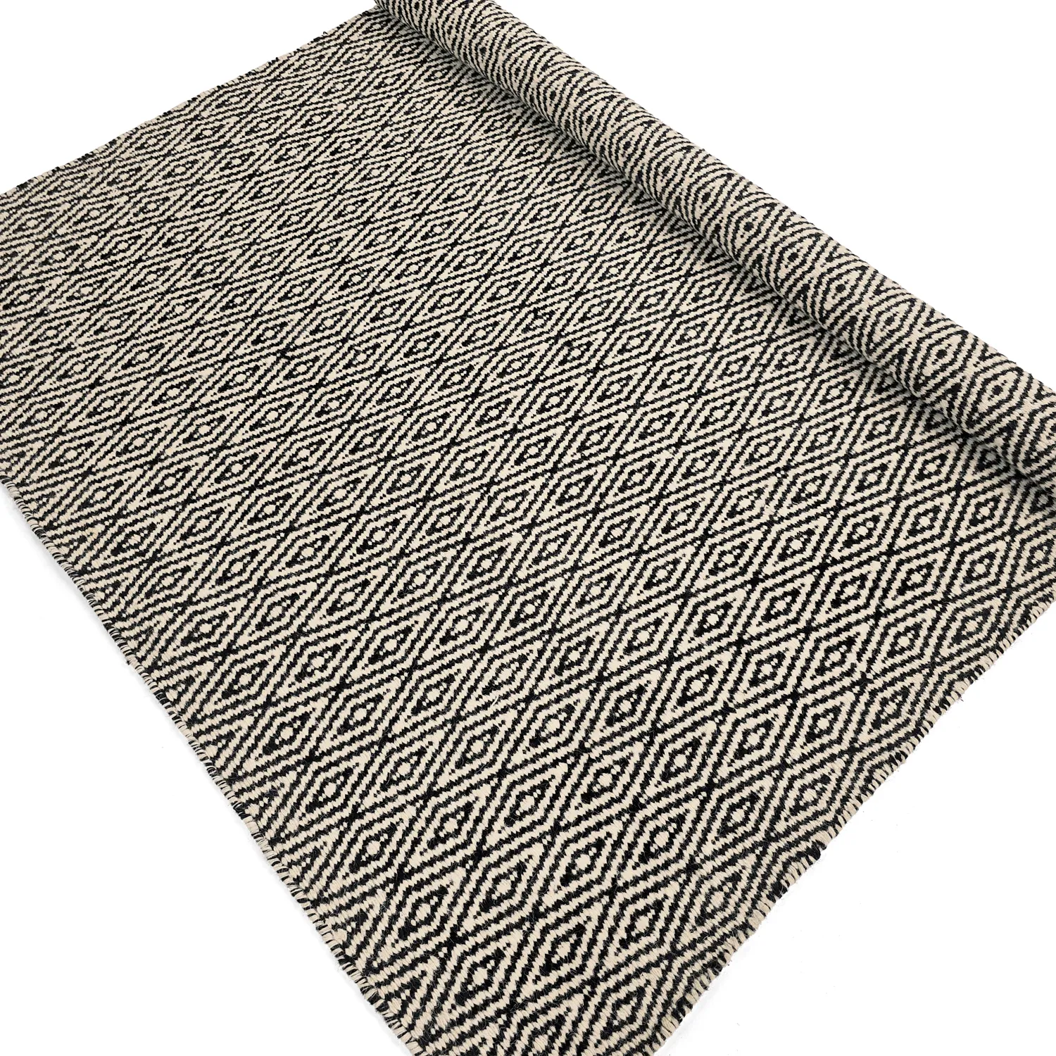 Tapis en laine - Monastir (noir/blanc)
