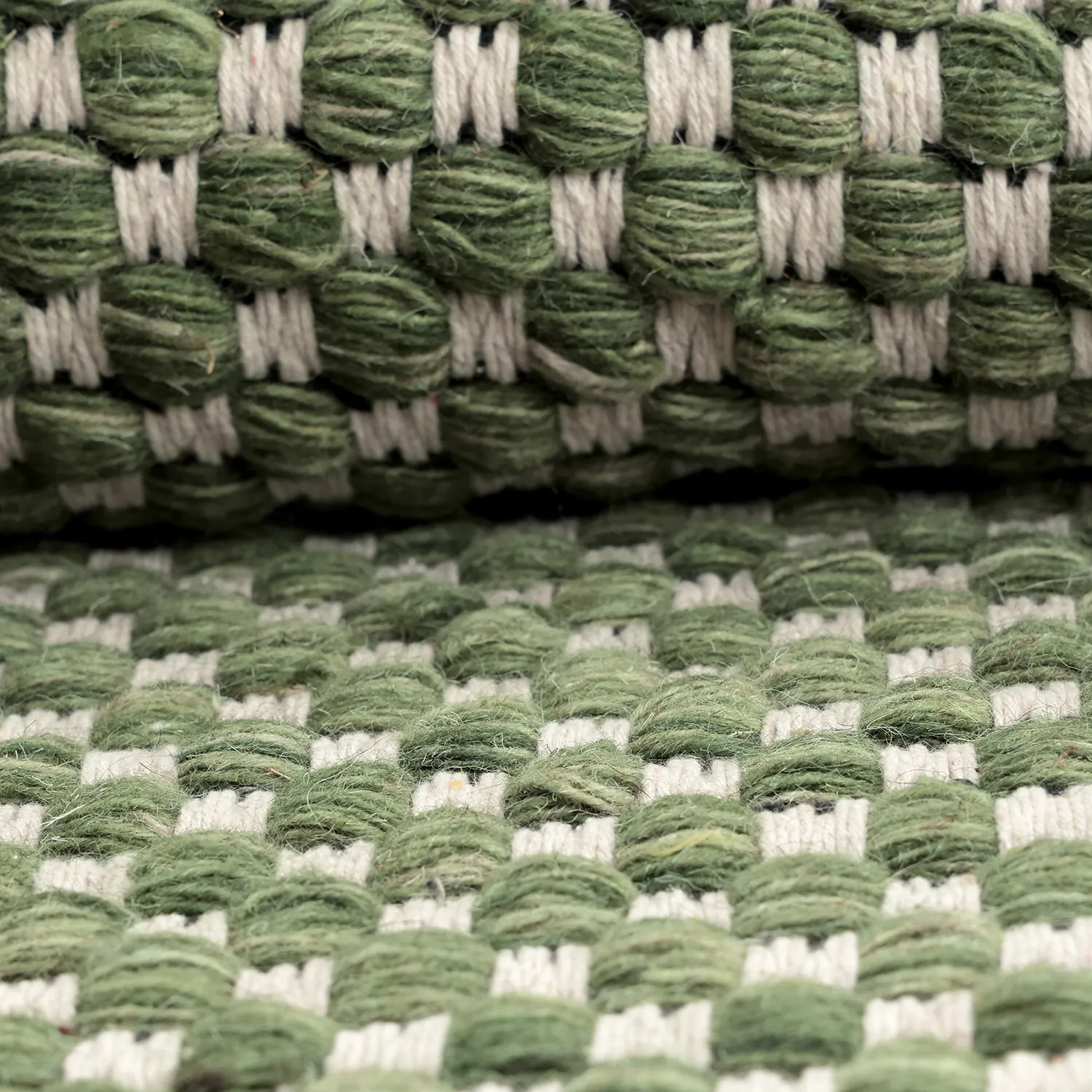 Tapis rond - Ovelia (vert/blanc)