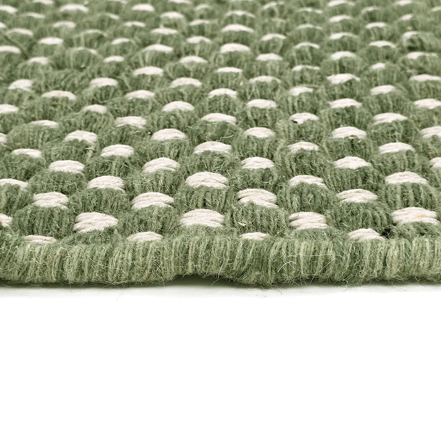 Tapis en laine - Ovelia (vert/blanc)