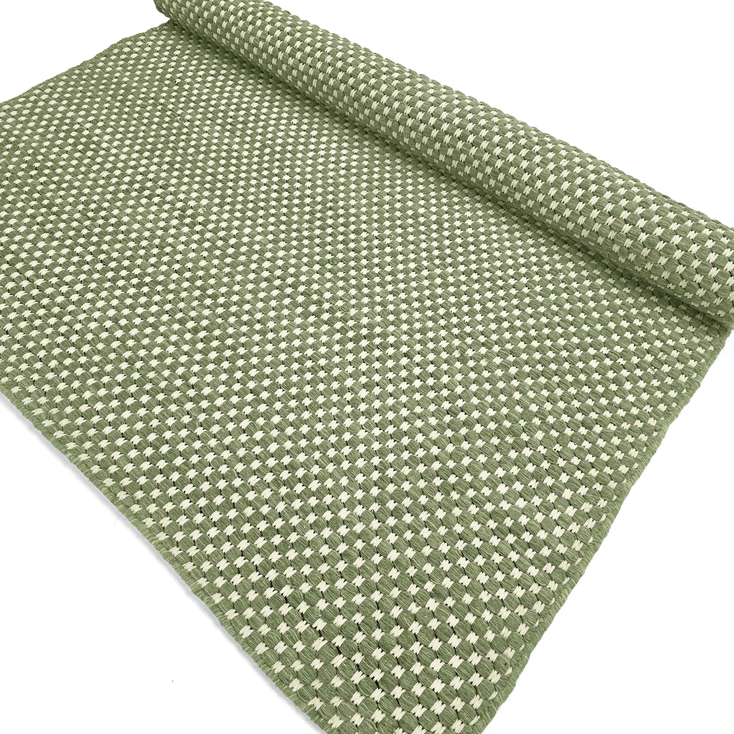 Tapis en laine - Ovelia (vert/blanc)