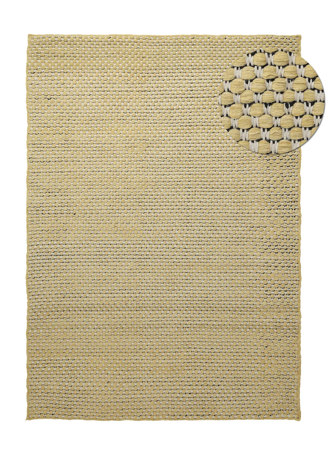 Tapis de laine - Ovelia (jaune/blanc)
