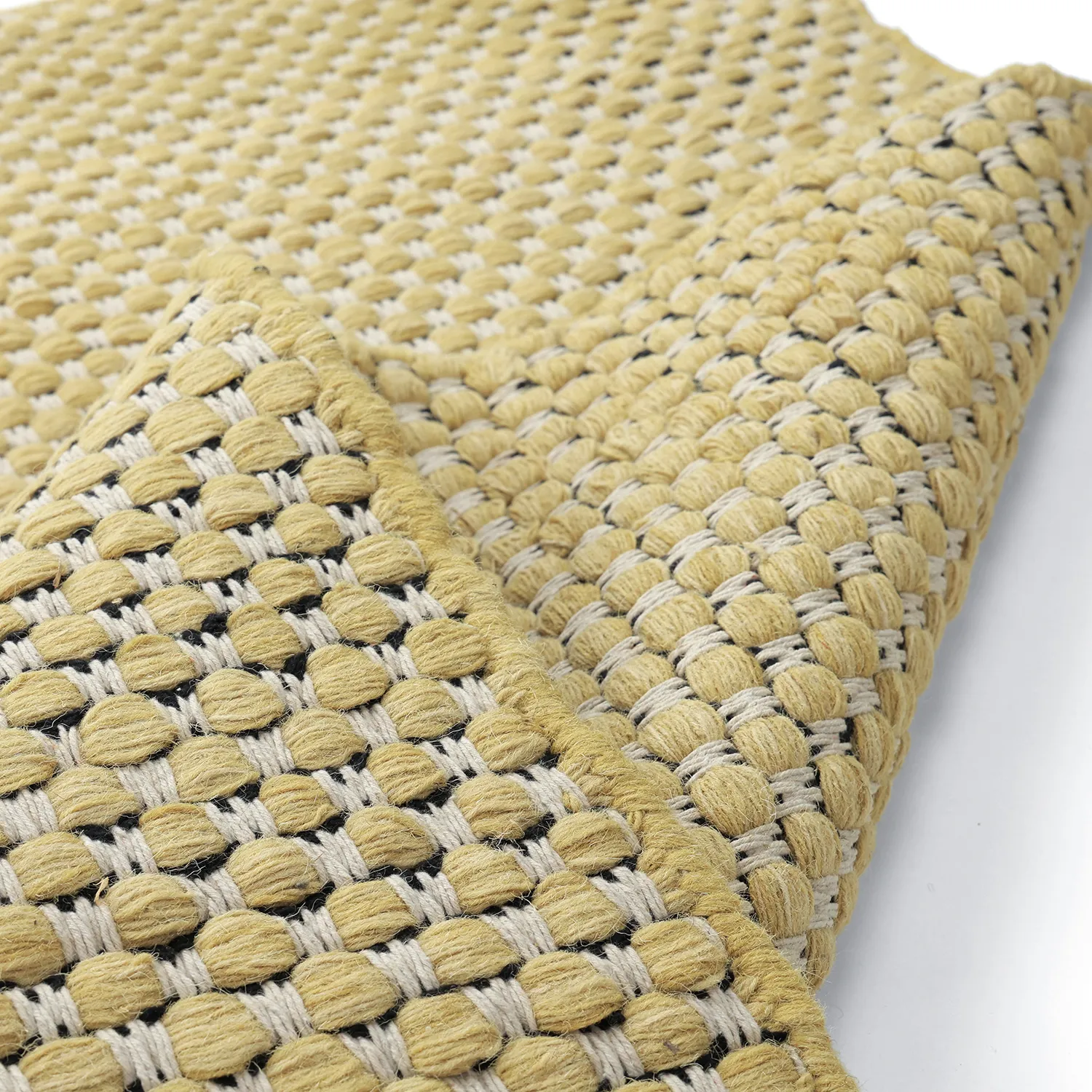 Tapis de laine - Ovelia (jaune/blanc)