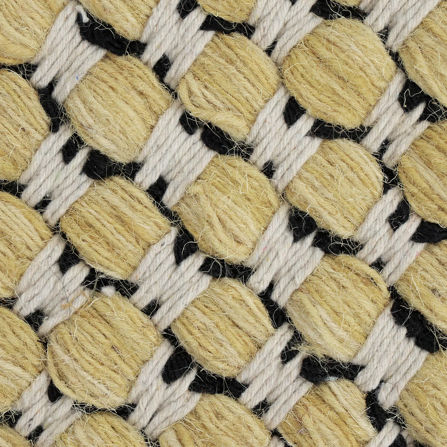 Tapis de laine - Ovelia (jaune/blanc)