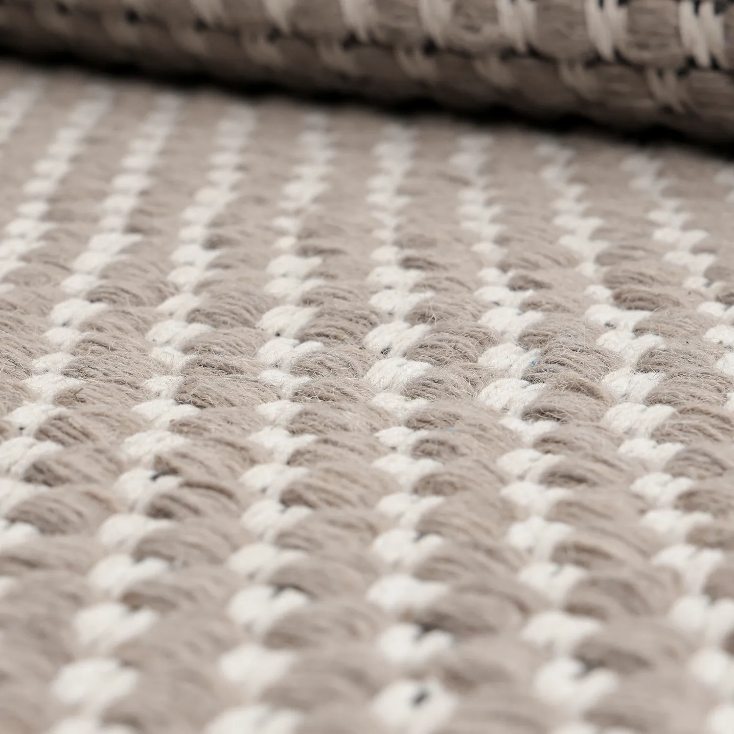 Tapis de laine - Ovelia (taupe/blanc)