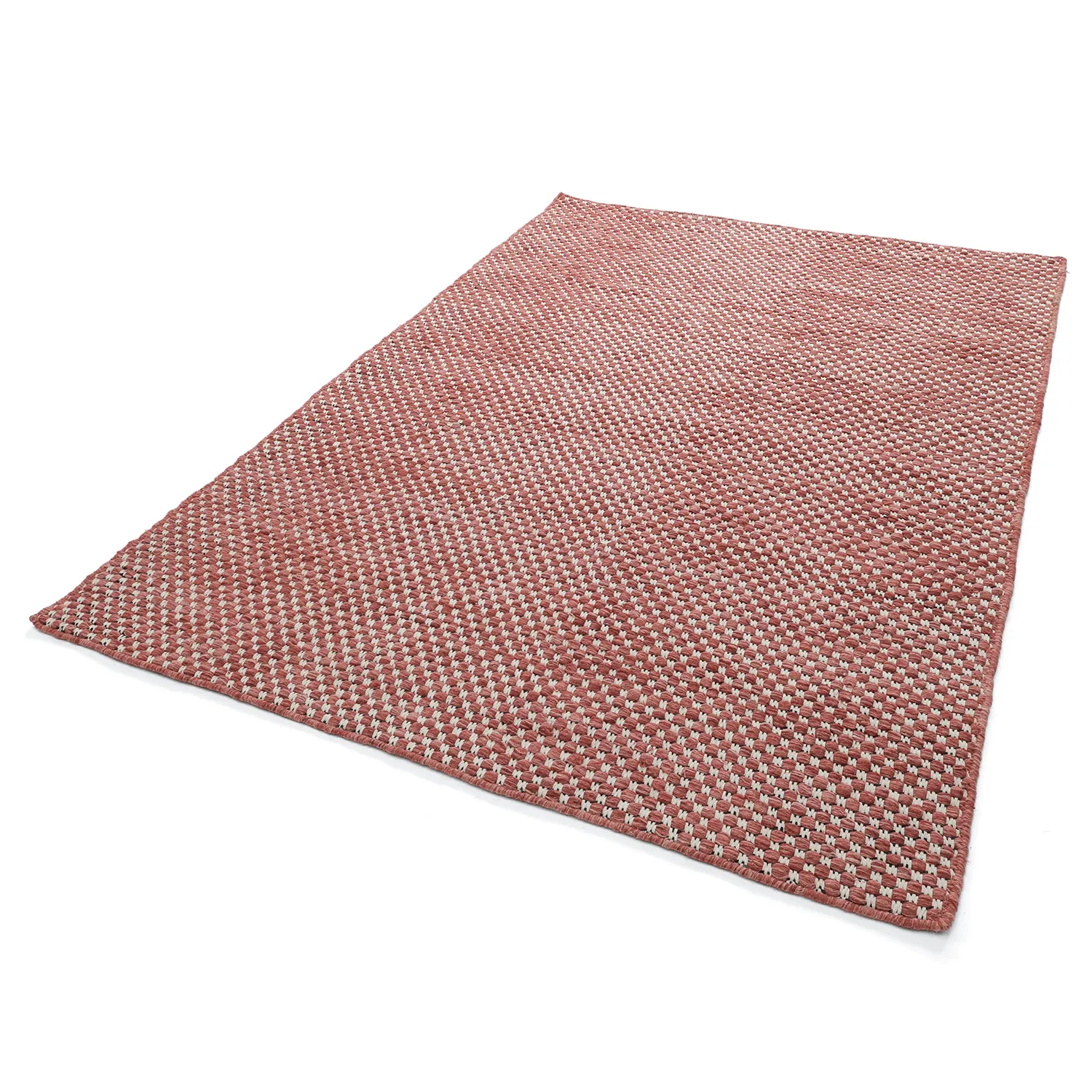 Tapis de laine - Ovelia (terre cuite/blanc)