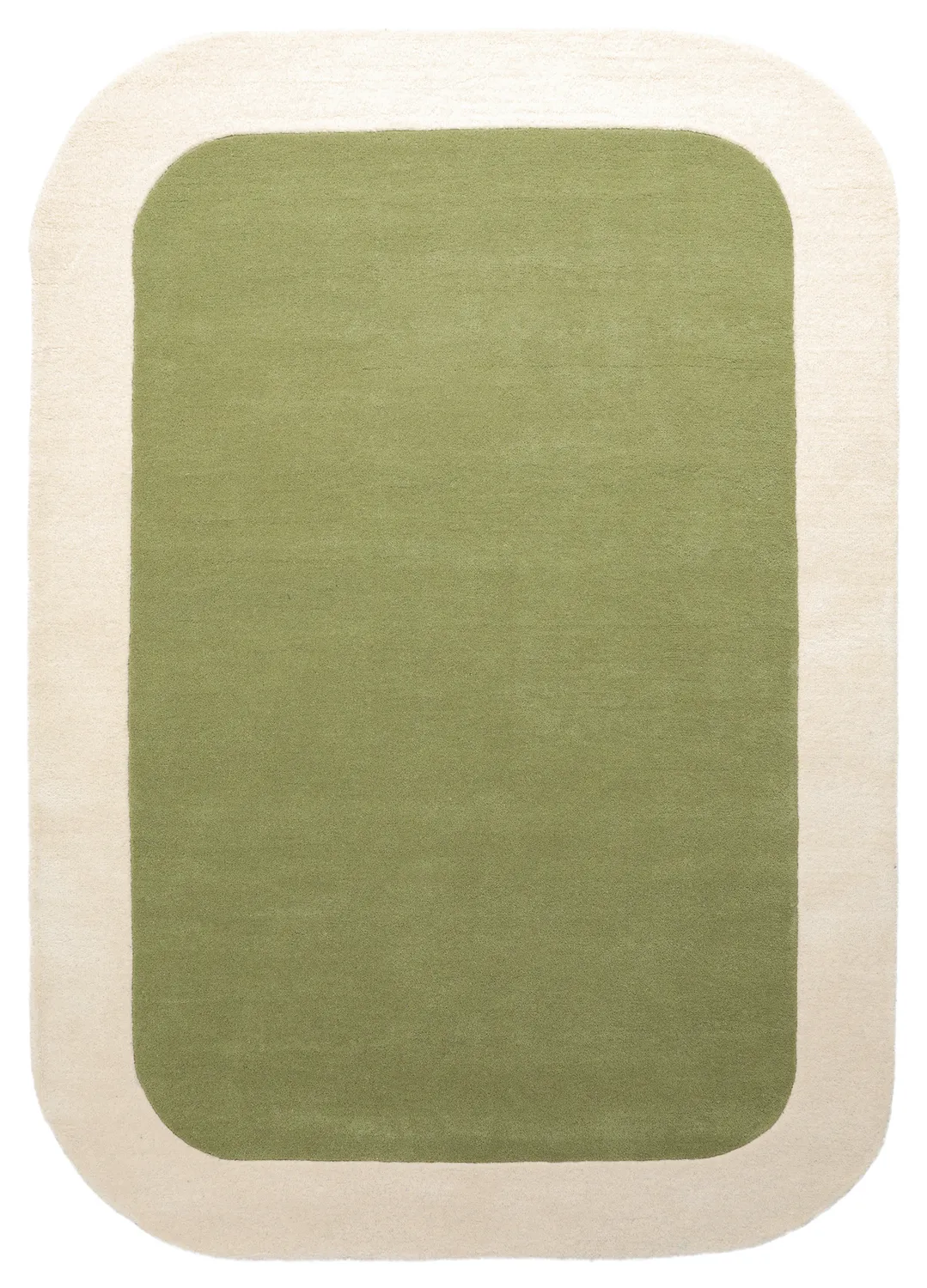 Tapis de laine - Puri Hand Tufted Wool Premium (vert/crème)