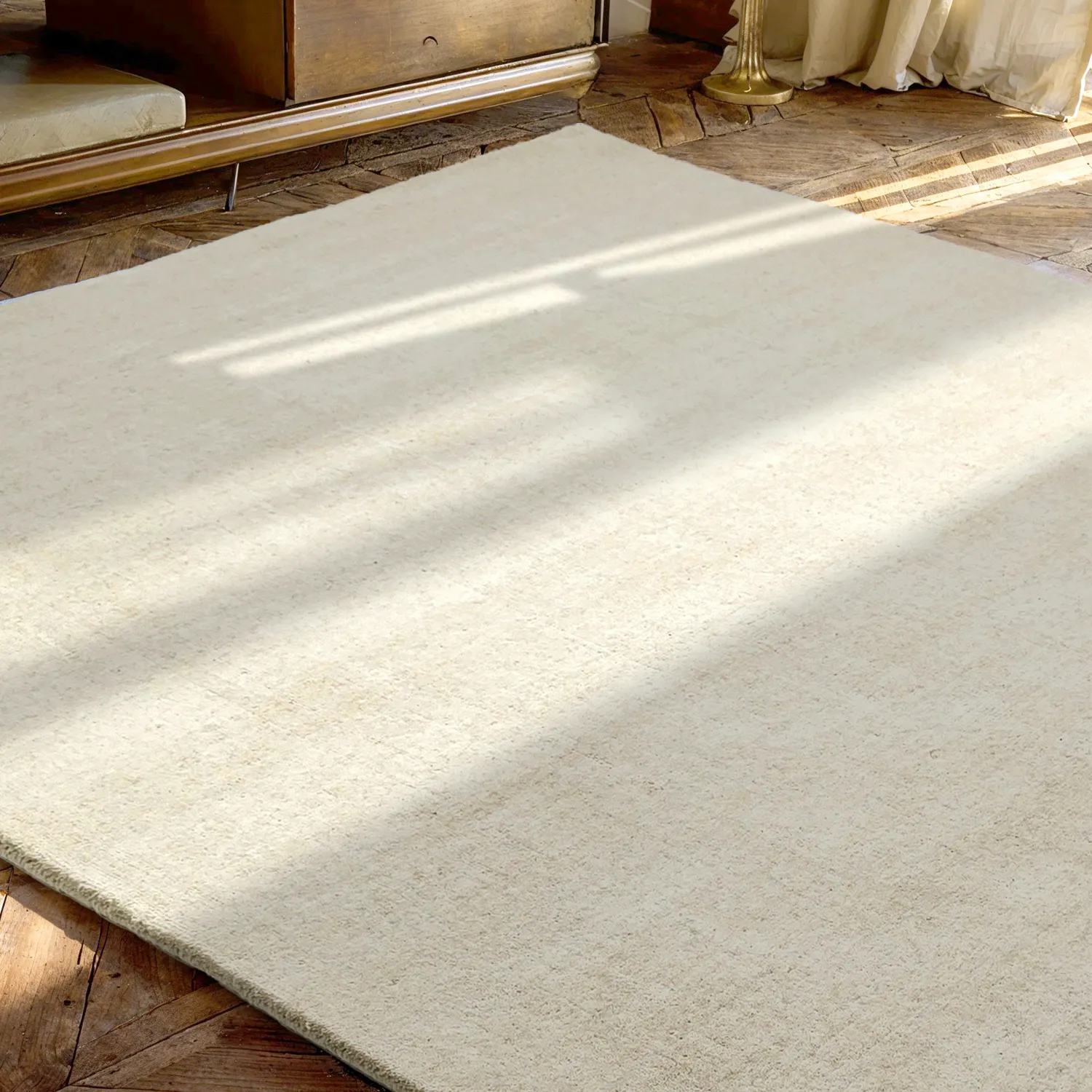 Tapis en laine - Rozel Handloom Wool Premium (crème)