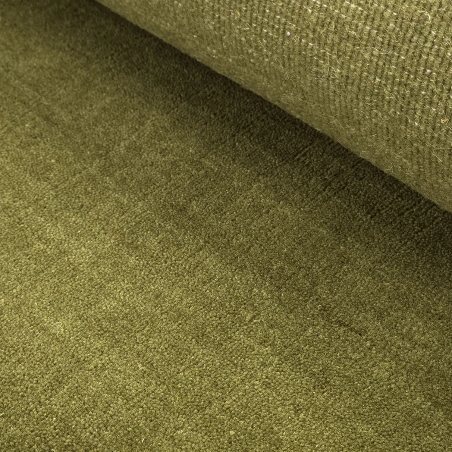 Tapis en laine - Rozel Handloom Wool Premium (vert mousse)