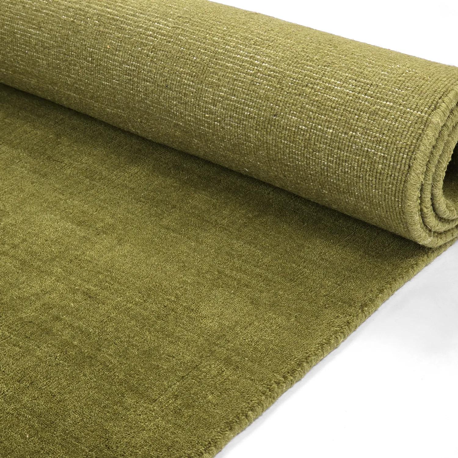 Tapis en laine - Rozel Handloom Wool Premium (vert mousse)