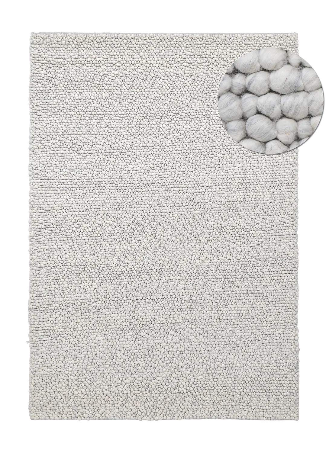 Tapis de laine - Sala Irregular Wool Bubble (gris clair mélangé)