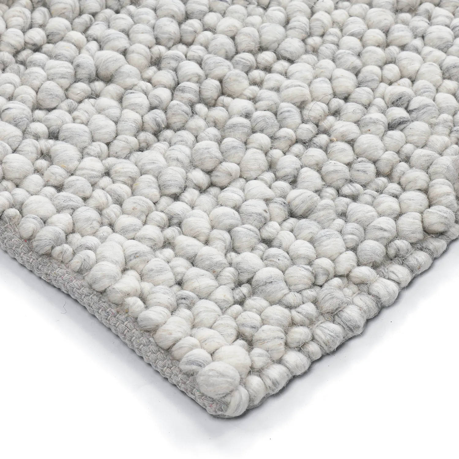 Tapis de laine - Sala Irregular Wool Bubble (gris clair mélangé)