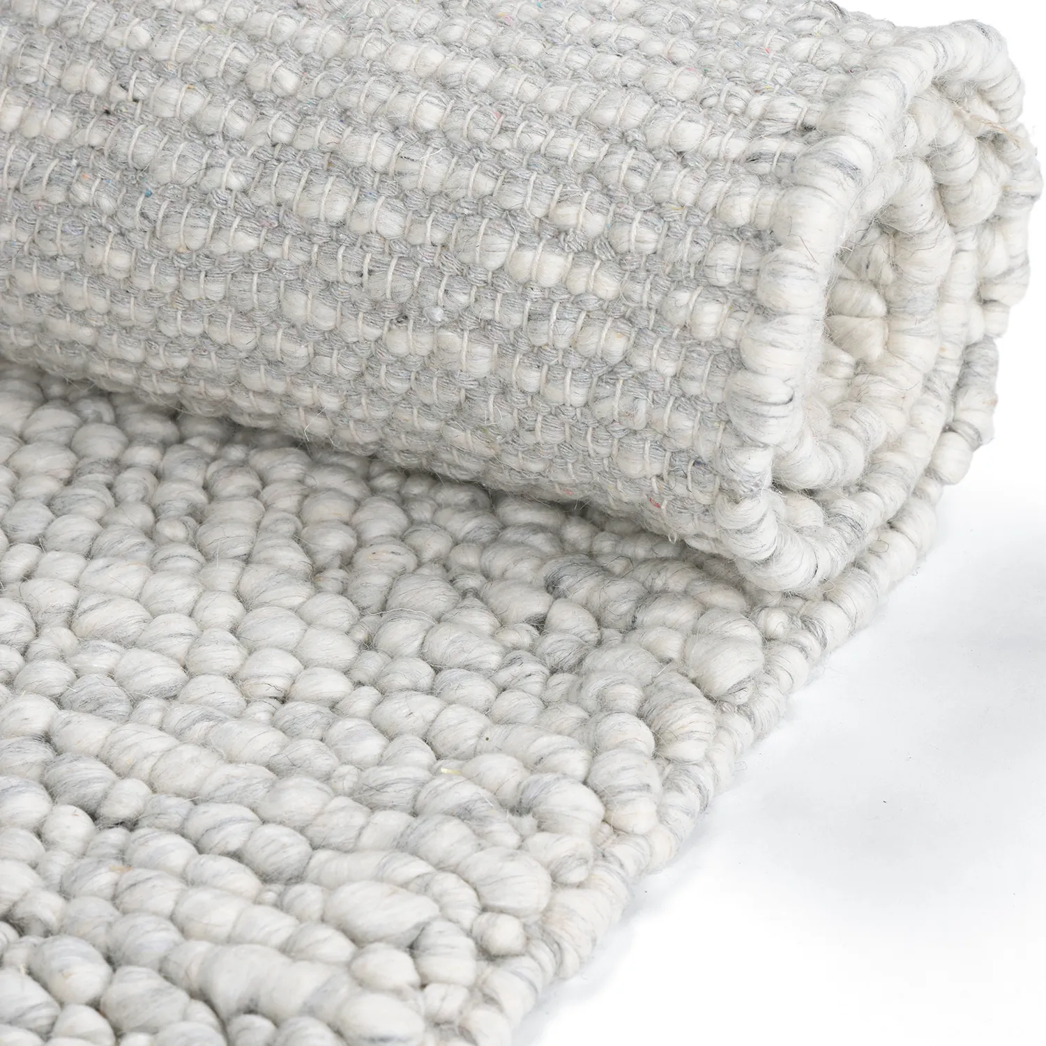 Tapis de laine - Sala Irregular Wool Bubble (gris clair mélangé)