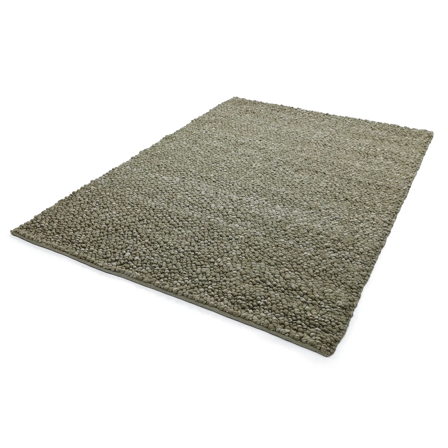 Tapis de laine - Sala Irregular Wool Bubble (vert mousse/blanc mélange)
