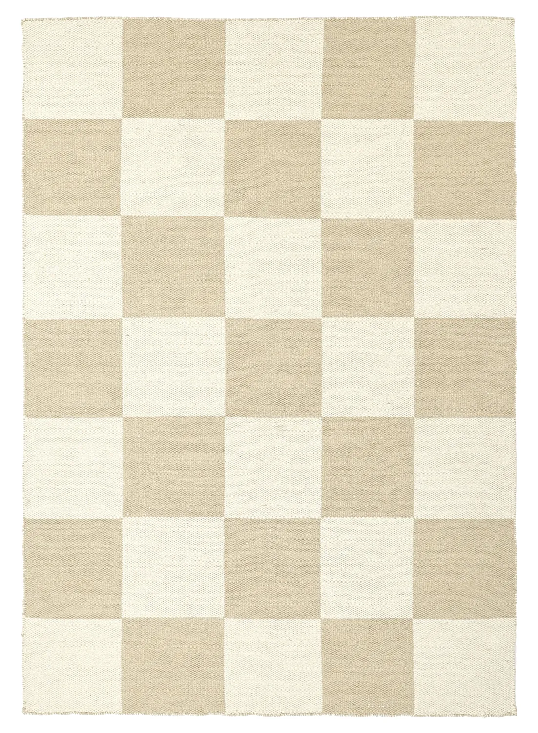 Tapis en laine - Scacco (blanc/beige)