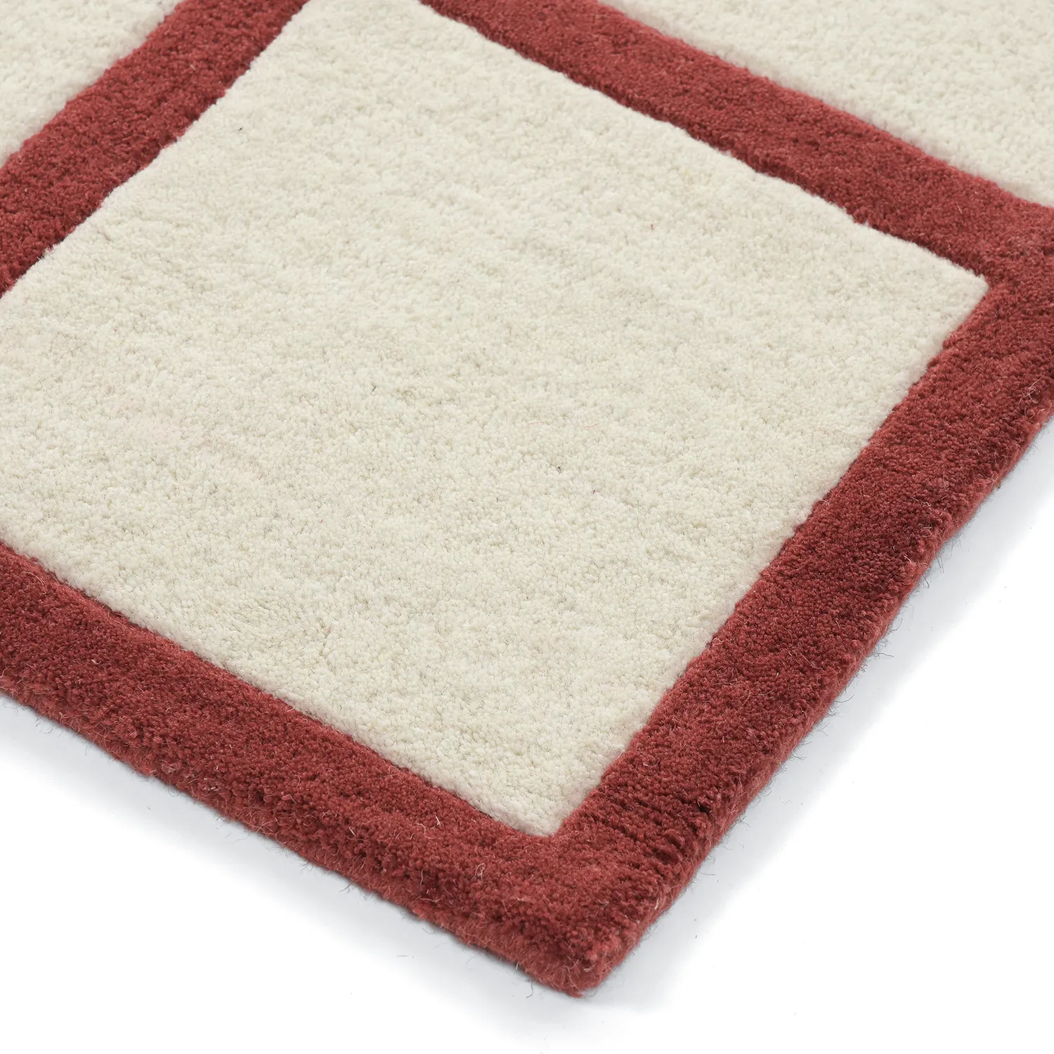 Tapis de laine - Syl Hand Tufted Wool Premium (rouge/blanc)