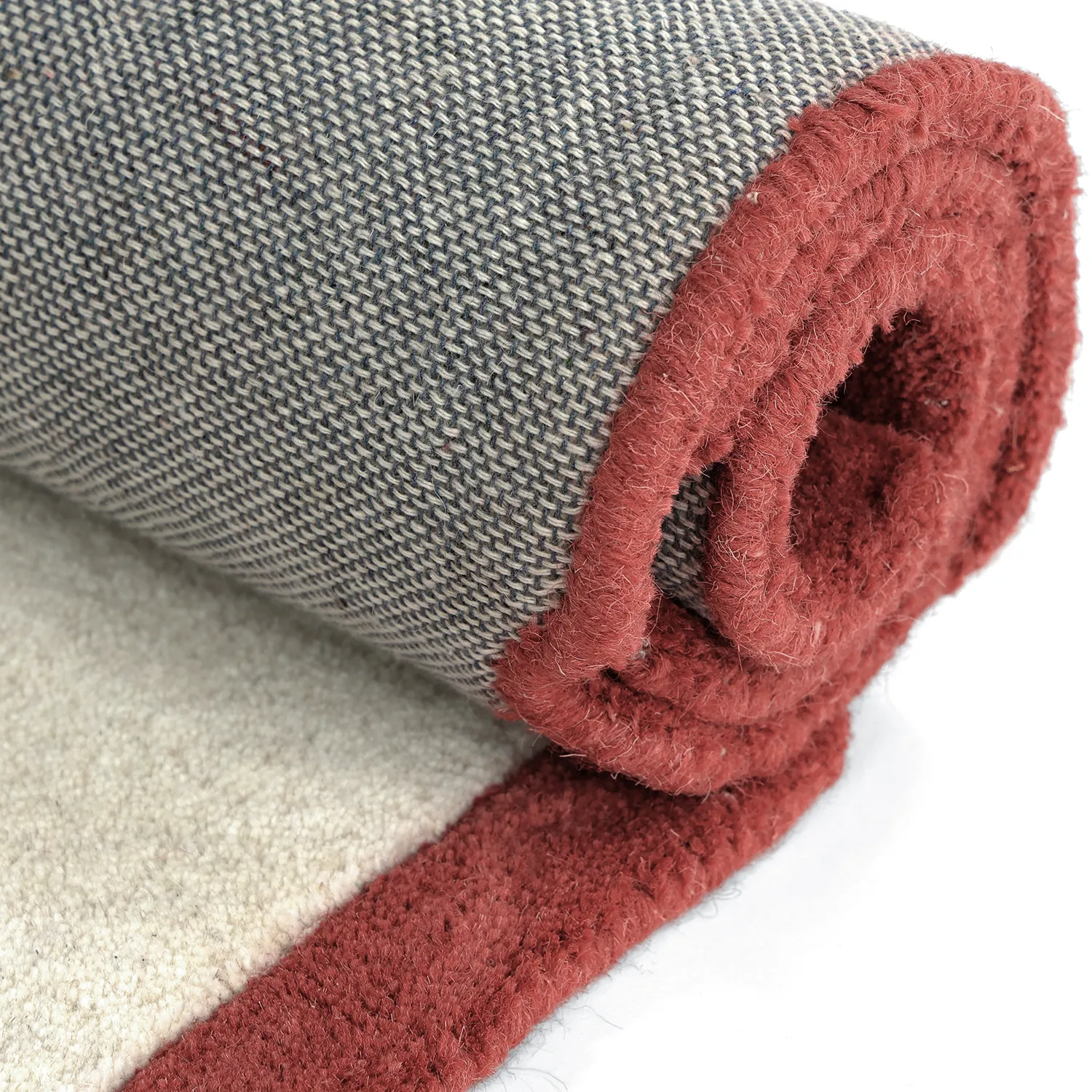 Tapis de laine - Syl Hand Tufted Wool Premium (rouge/blanc)