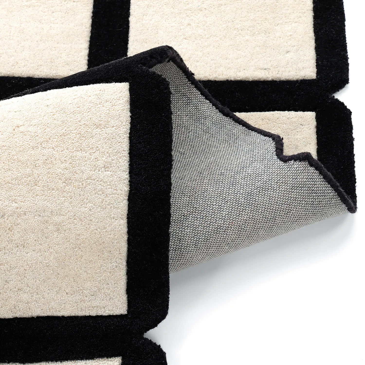 Tapis de laine - Syl Hand Tufted Wool Premium (noir/blanc)