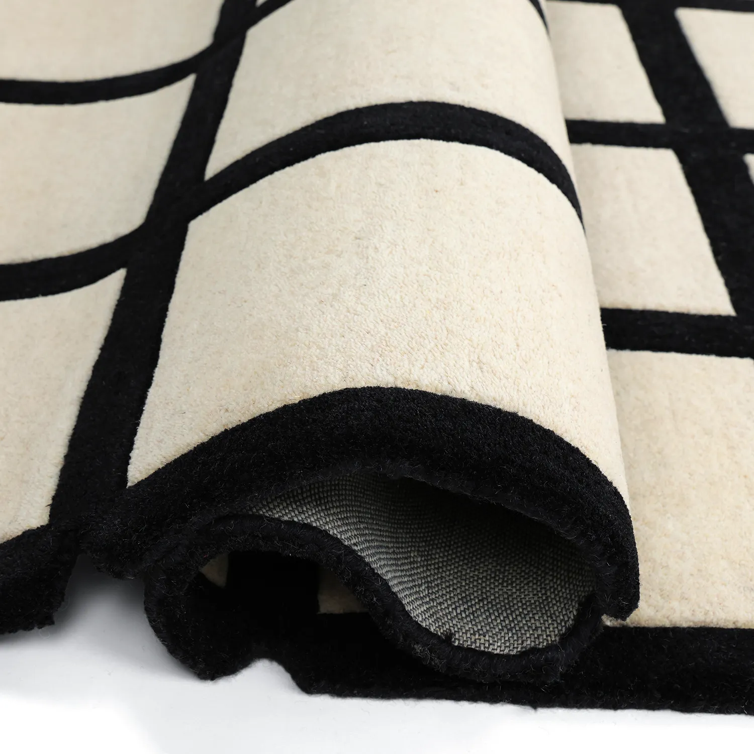 Tapis de laine - Syl Hand Tufted Wool Premium (noir/blanc)