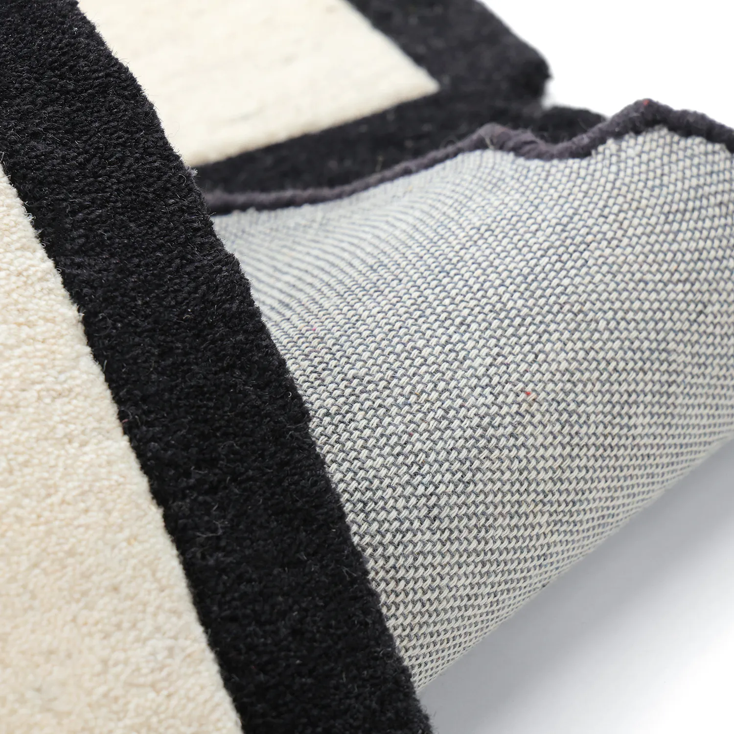 Tapis de laine - Syl Hand Tufted Wool Premium (noir/blanc)