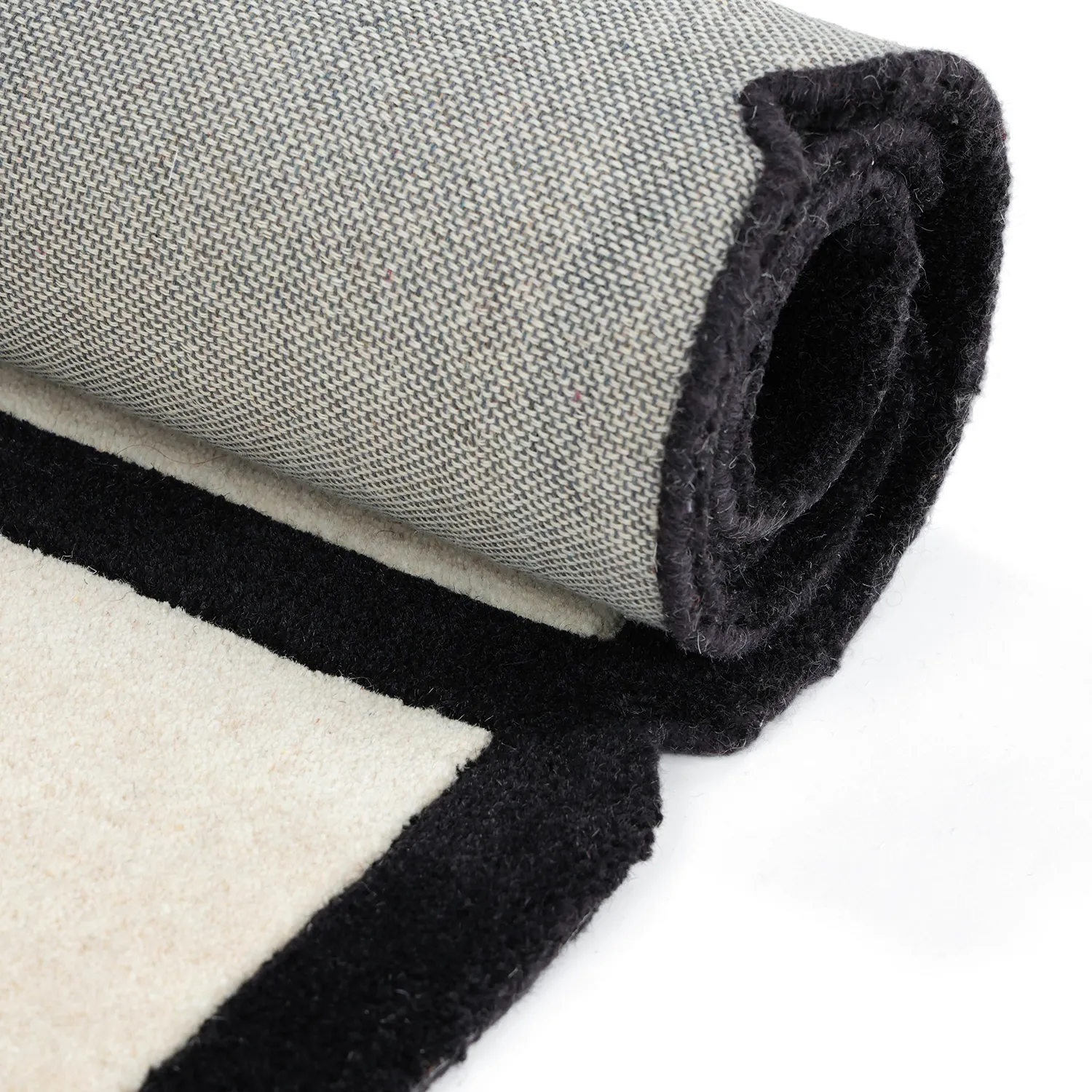 Tapis de laine - Syl Hand Tufted Wool Premium (noir/blanc)