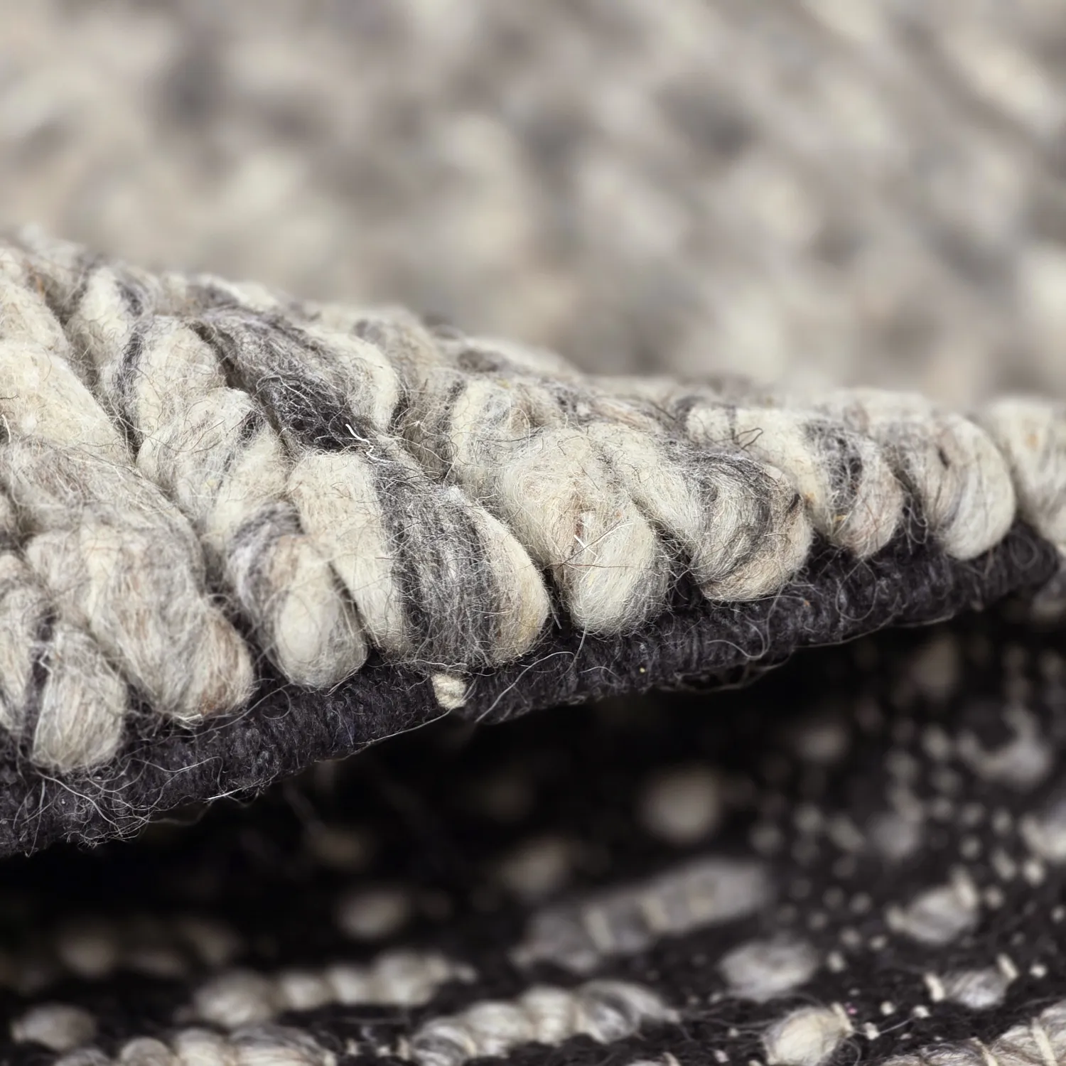 Tapis en laine - Talvia Braided Wool (gris foncé)