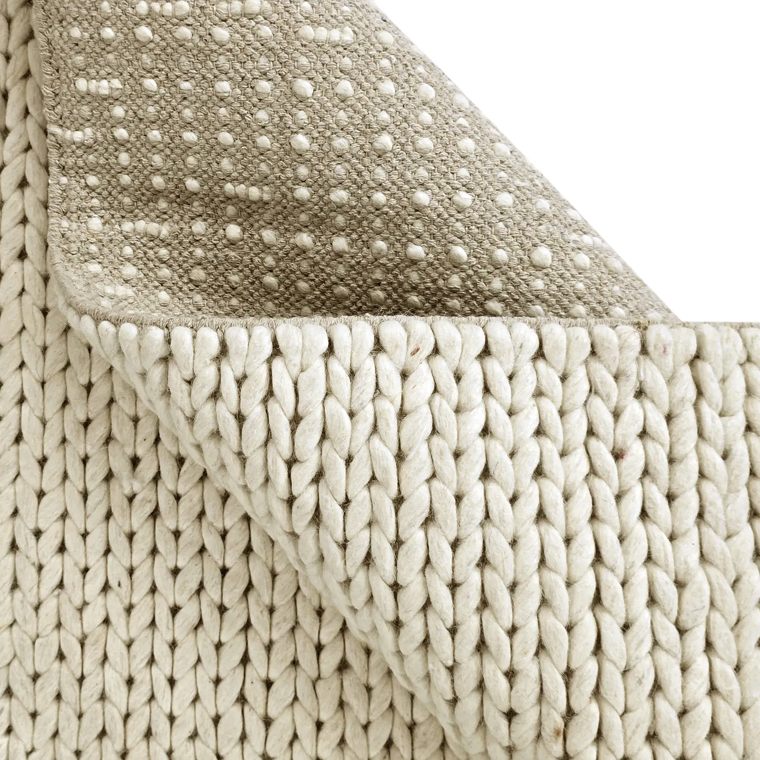 Tapis en laine - Talvia Braided Wool (blanc cassé)