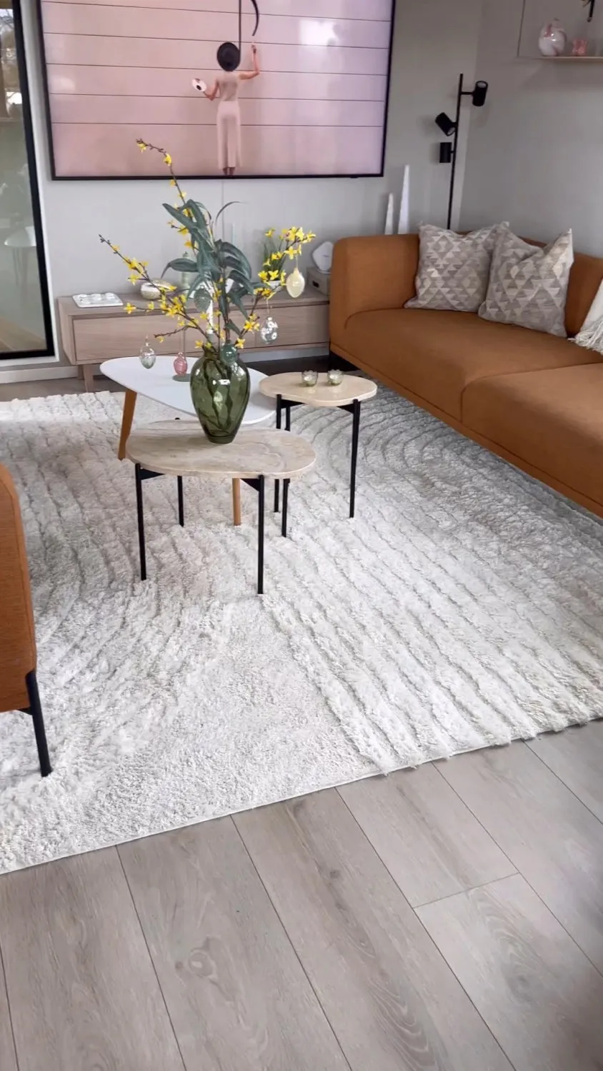 Tapis moelleux - Evora (blanc cassé)