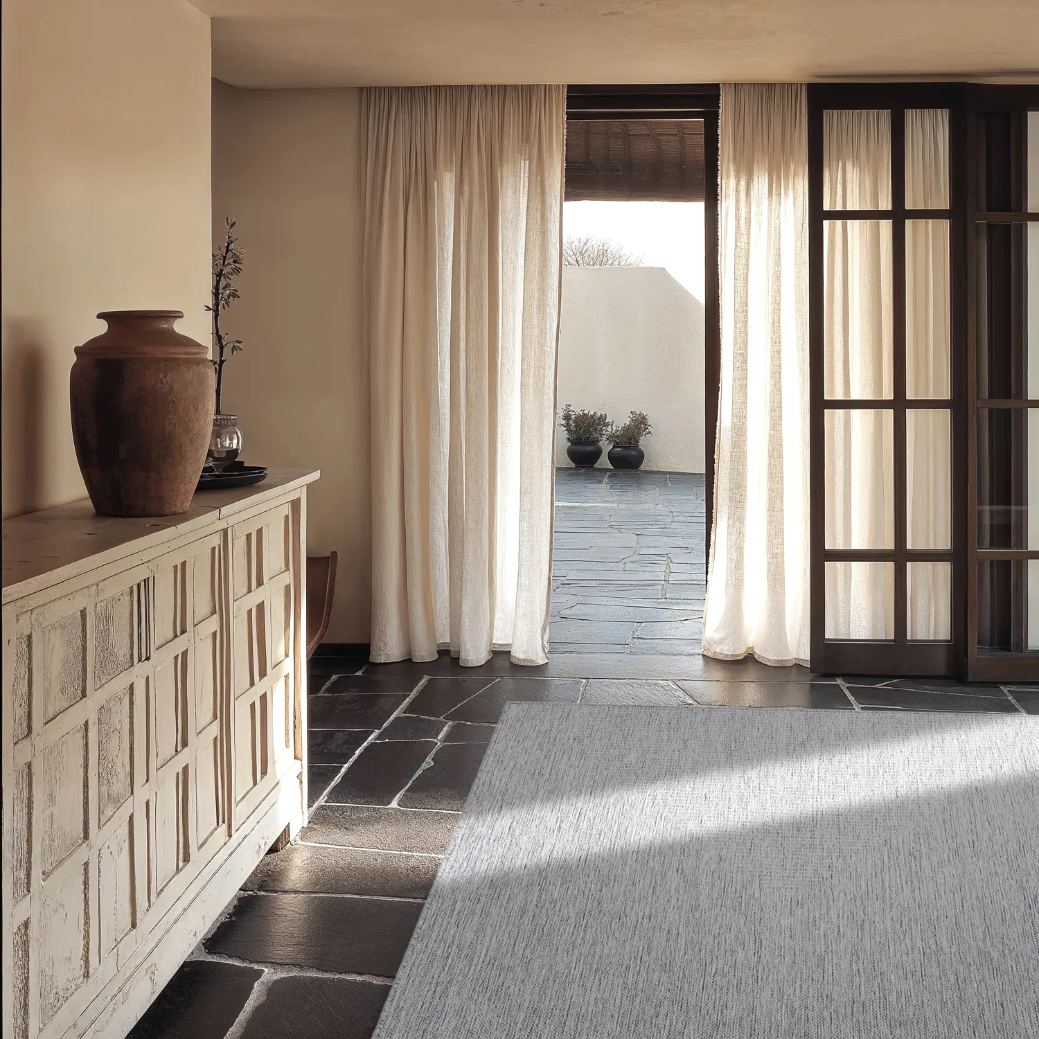 Tapis d'intérieur et d'extérieur - Arlo (gris)