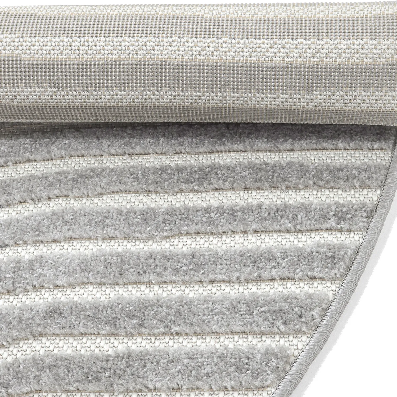 Tapis rond - intérieur/extérieur Devon (gris)