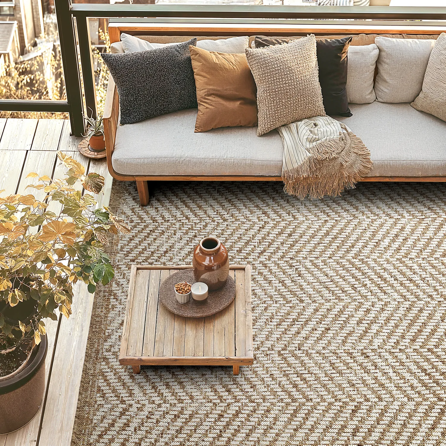 Tapis Intérieurs/Extérieurs - Donora (marron)