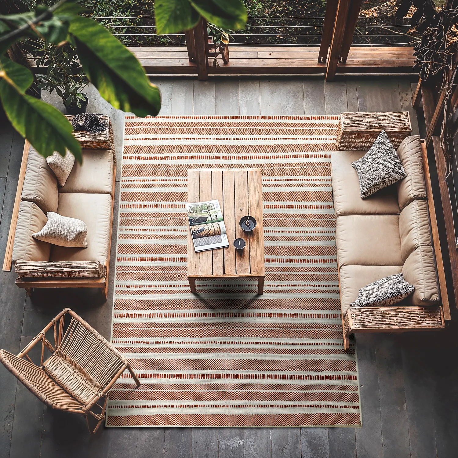 Tapis d’intérieur et d’extérieur - Ethan (orange)