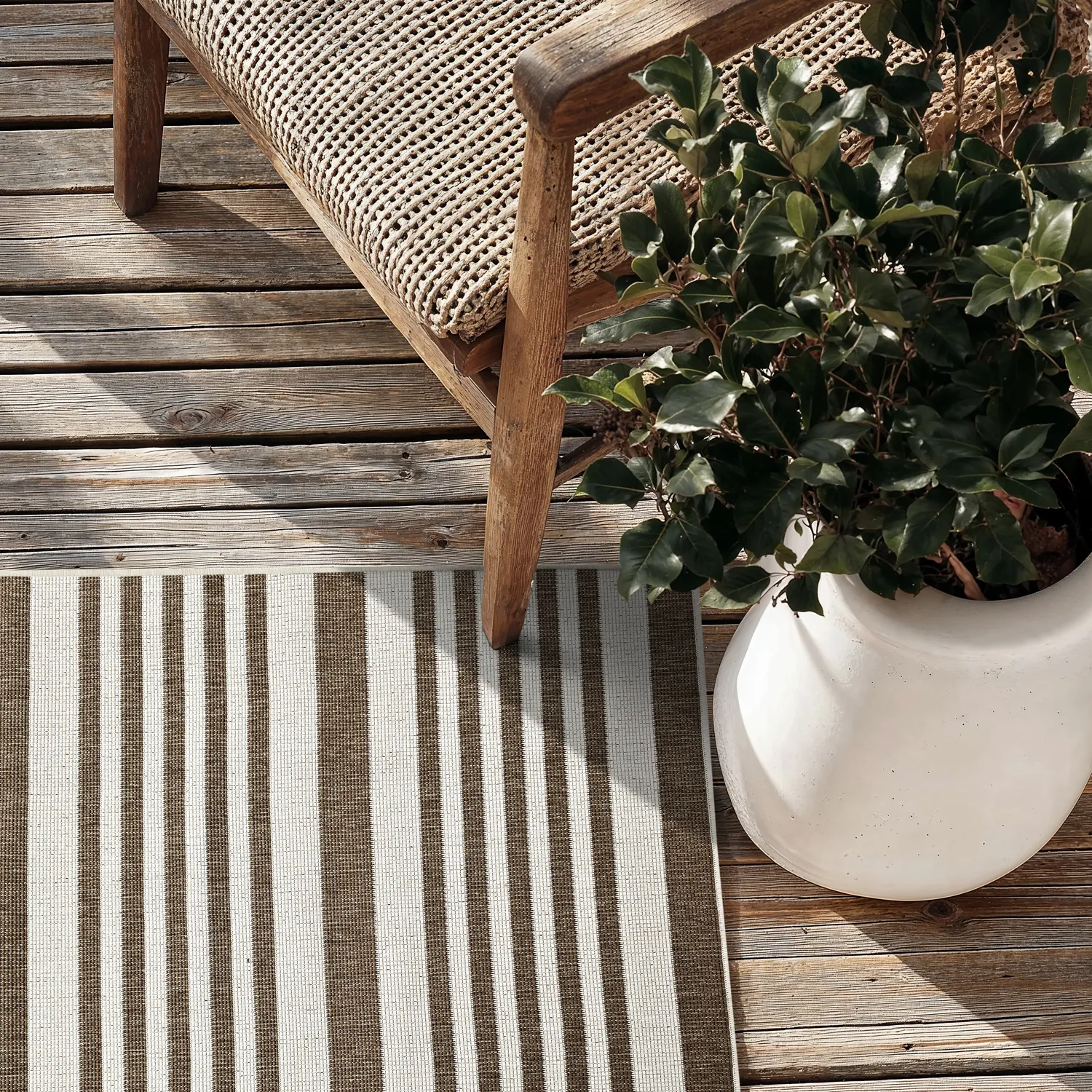 Tapis d’intérieur et d’extérieur - Riley (beige)