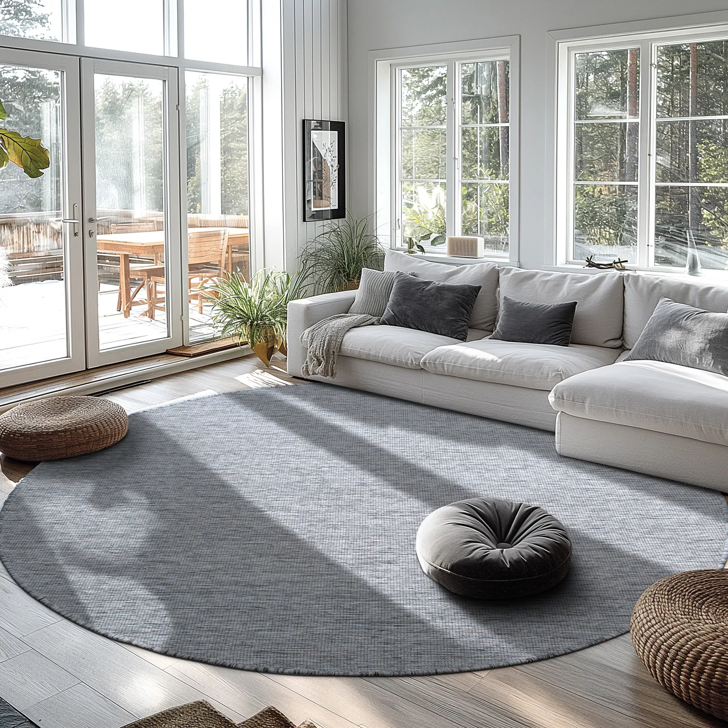 Tapis rond - Monsanto (gris)