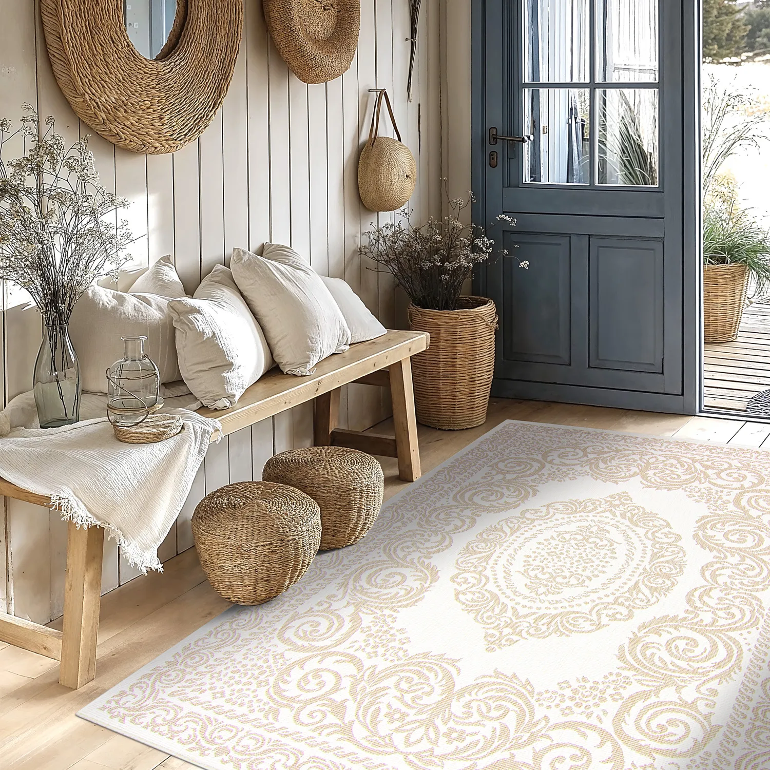 Tapis d’intérieur et d’extérieur - Sylvaine (beige)