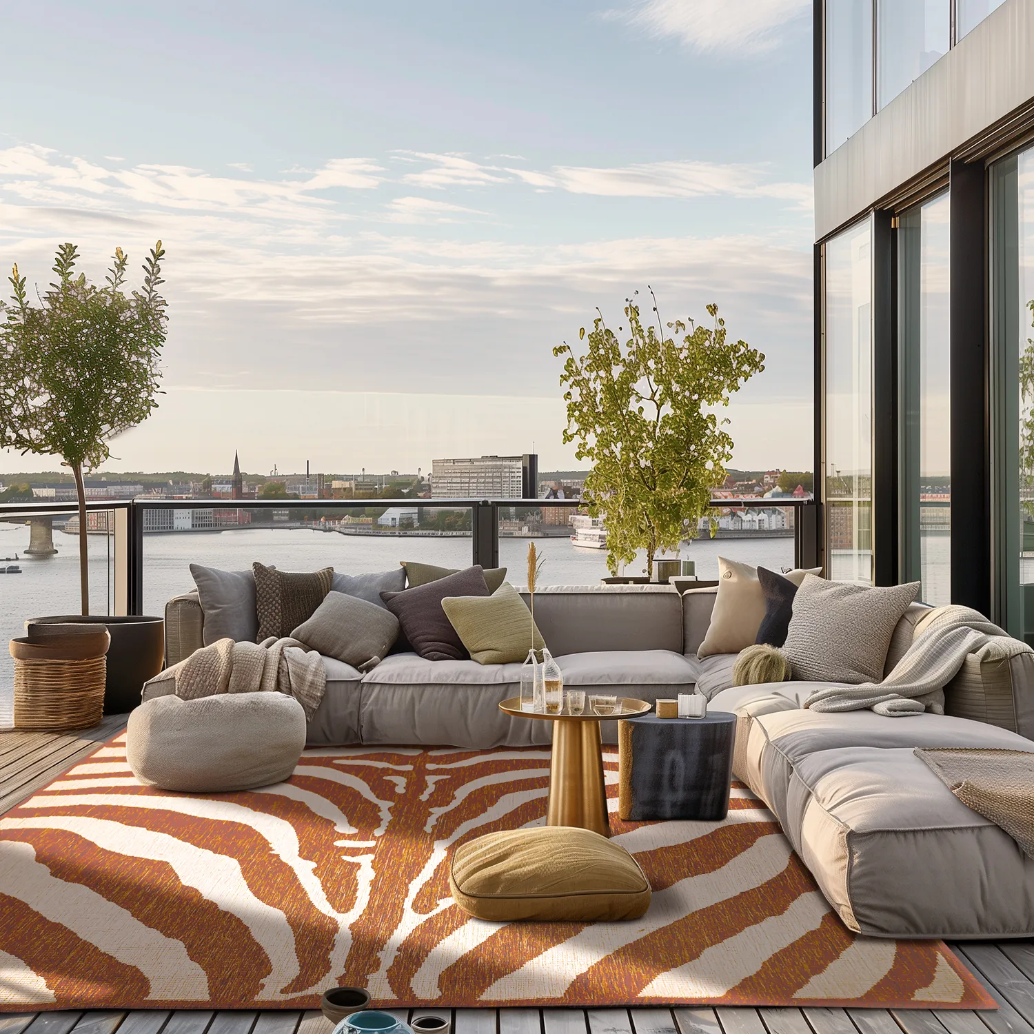 Tapis d’intérieur et d’extérieur - Winona (orange)