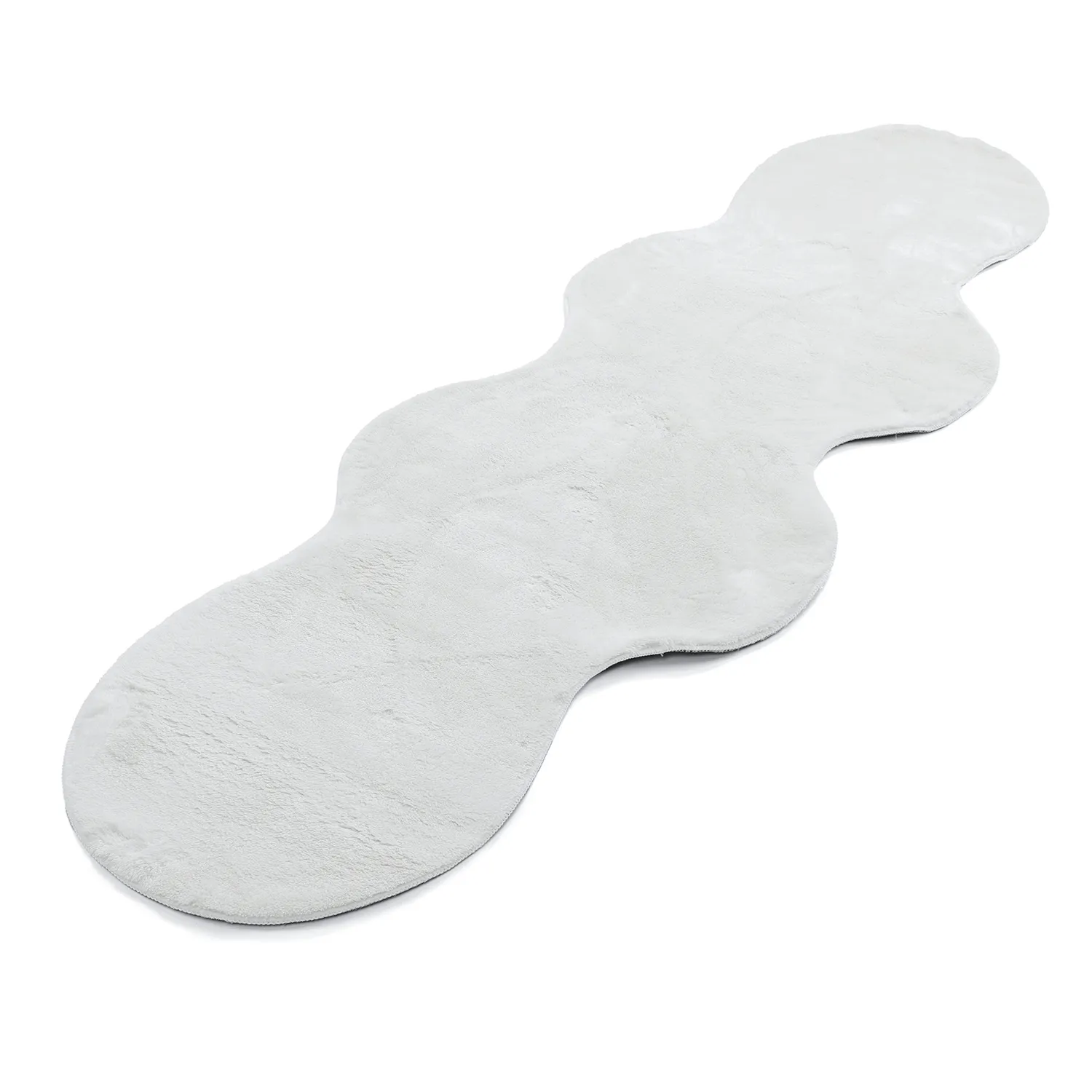 Tapis de Couloir Ondulé - Aranga Super Soft Fur (blanc)