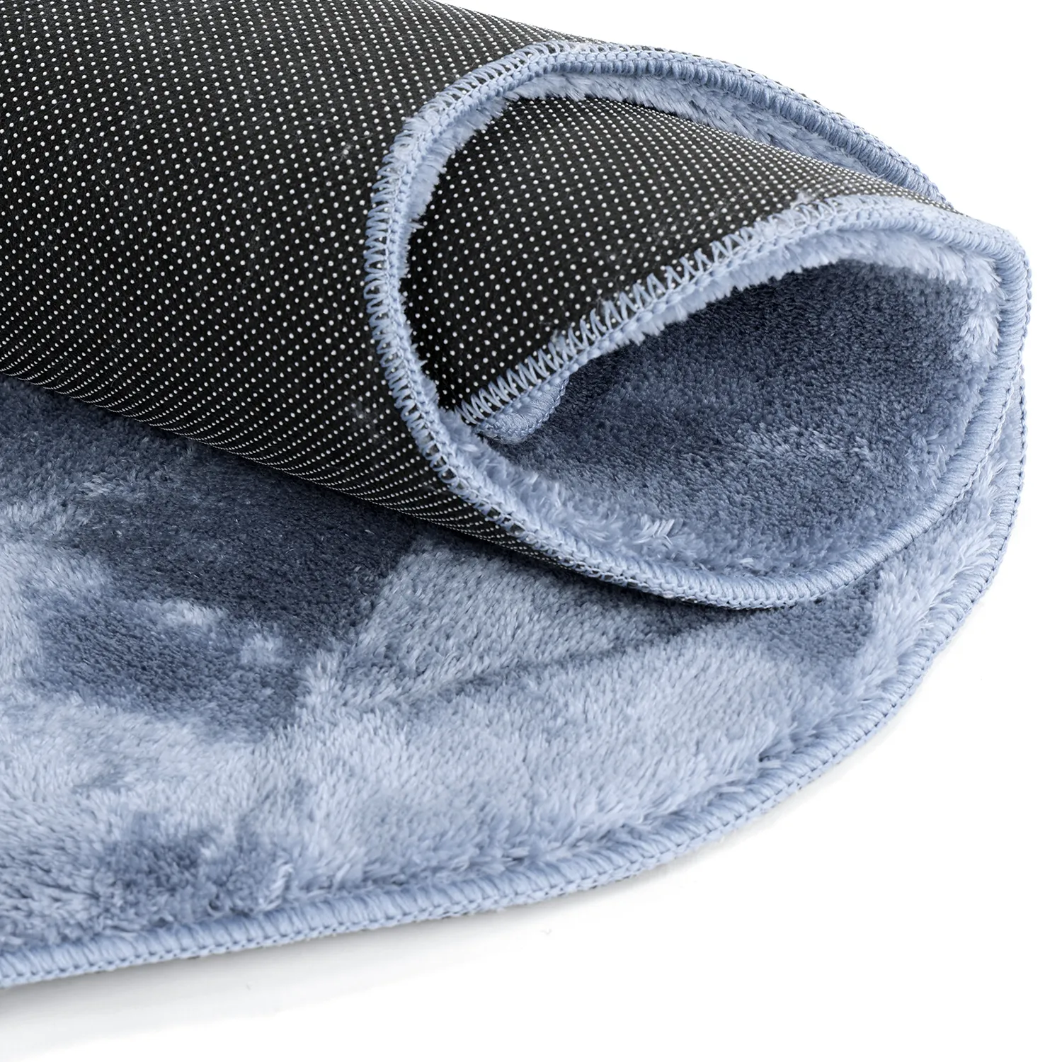 Tapis de Couloir Ondulé - Aranga Super Soft Fur (bleu acier)