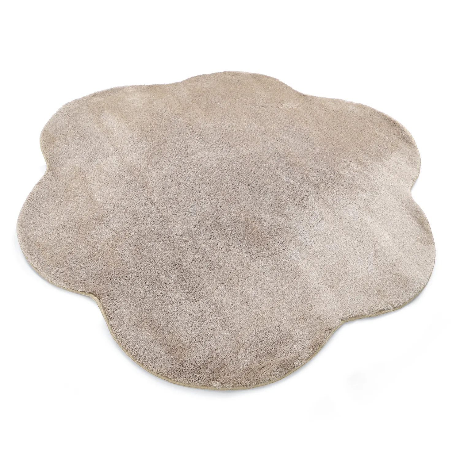 Tapis Rond Ondulé - Aranga Super Soft Fur (marron)