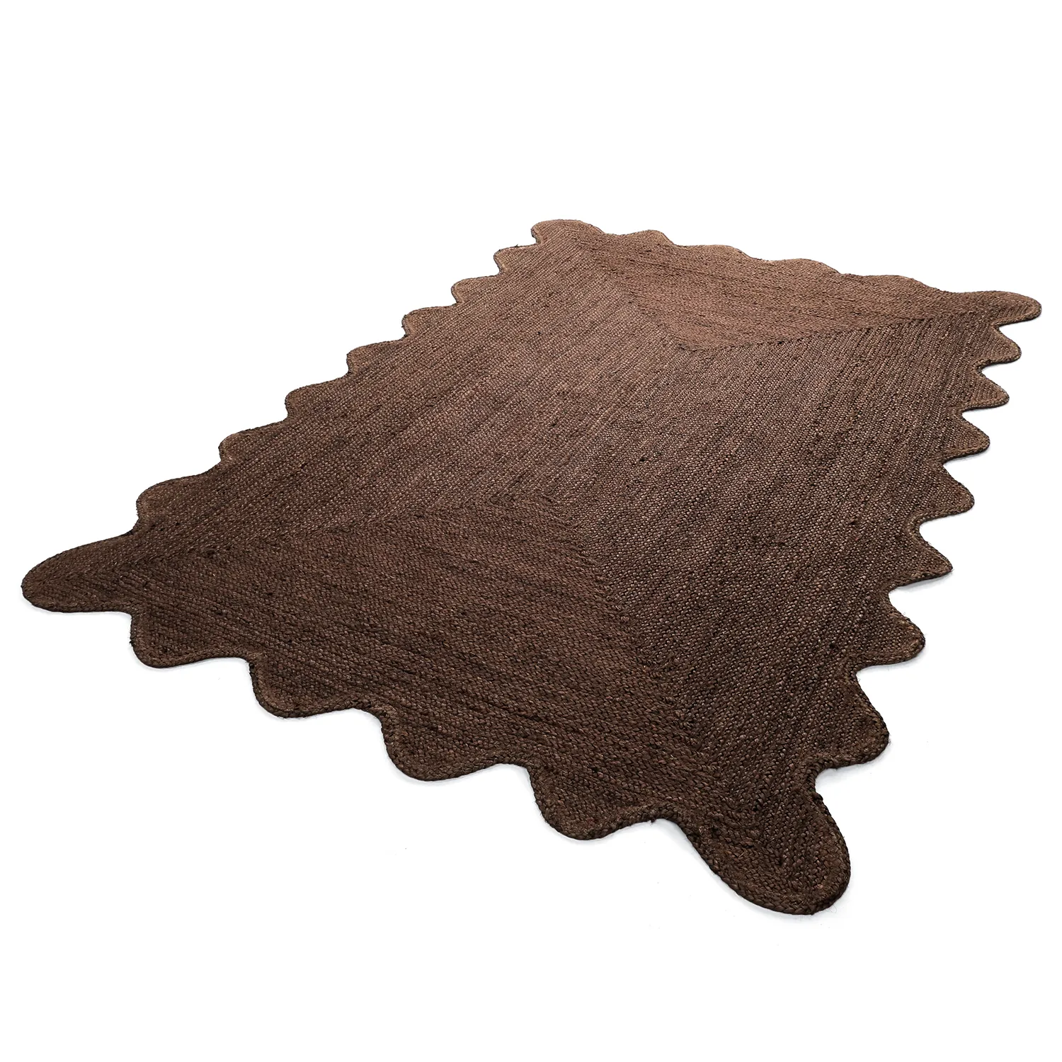 Tapis en jute ondulé - San Francisco (marron)