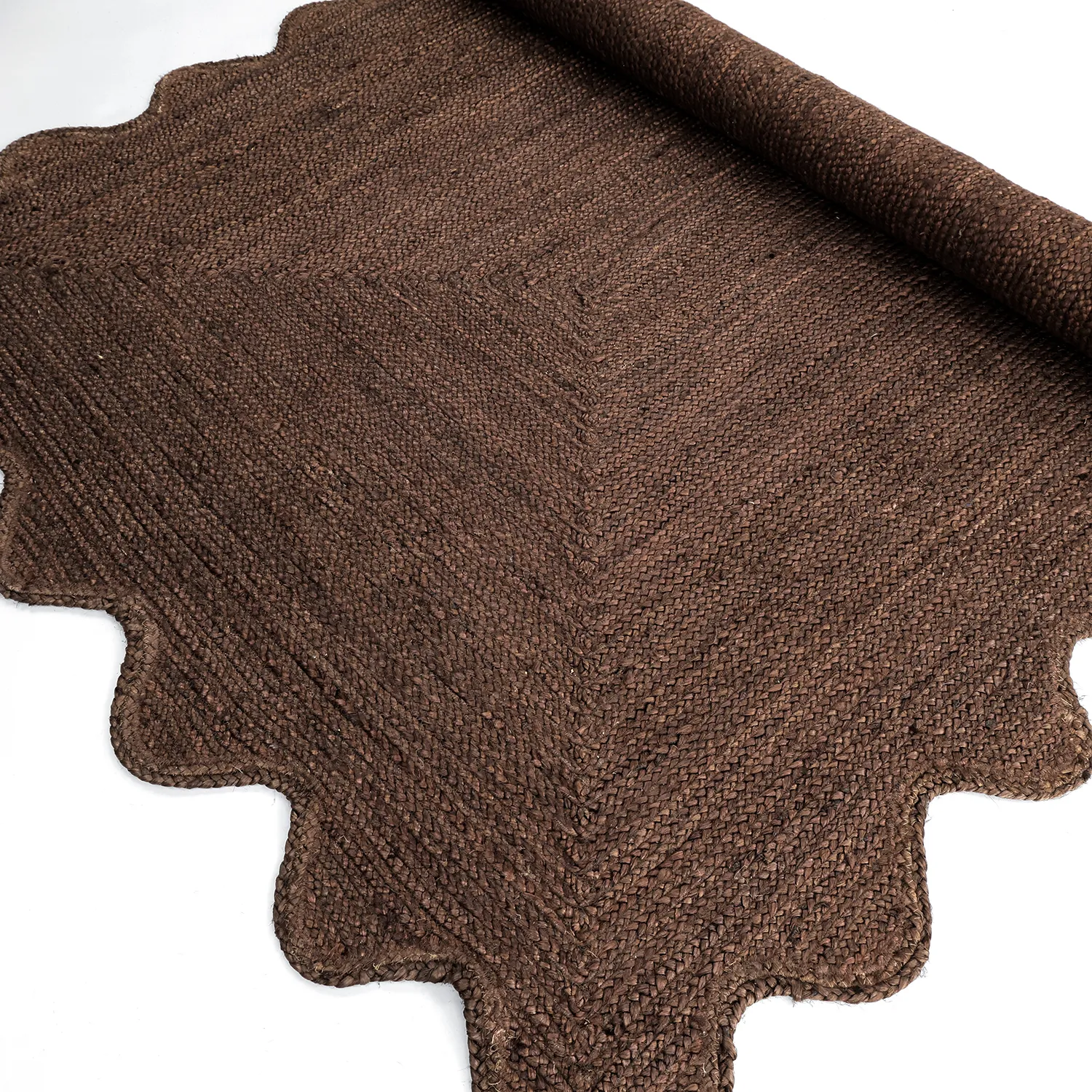 Tapis en jute ondulé - San Francisco (marron)